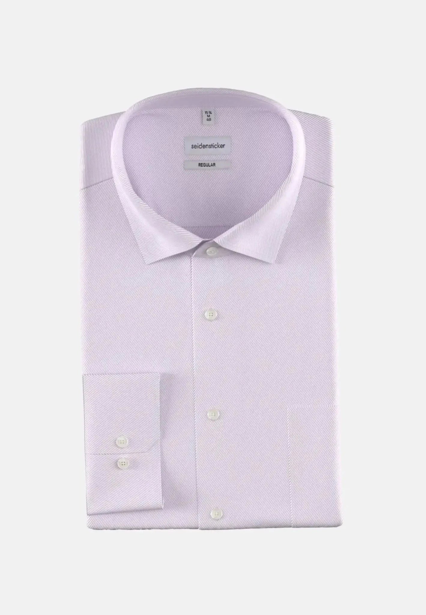 Seidensticker Regular Fit No Iron Kent Collar Business Shirt Light Purple - 01.153690-82-38 - seidensticker.co.uk