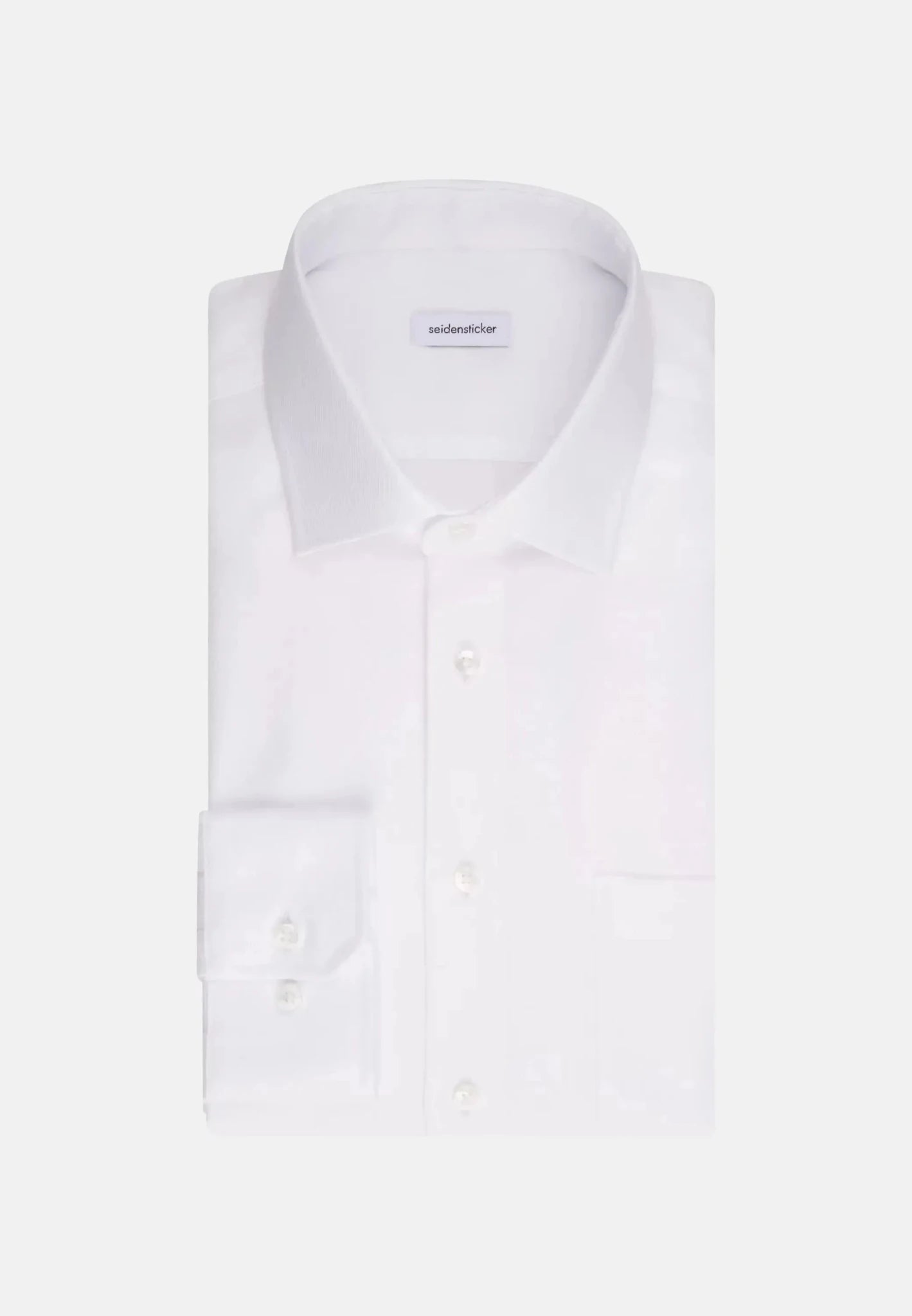 Seidensticker Regular Fit No Iron Kent Collar Business Shirt White - 01.153690-01-38 - seidensticker.co.uk