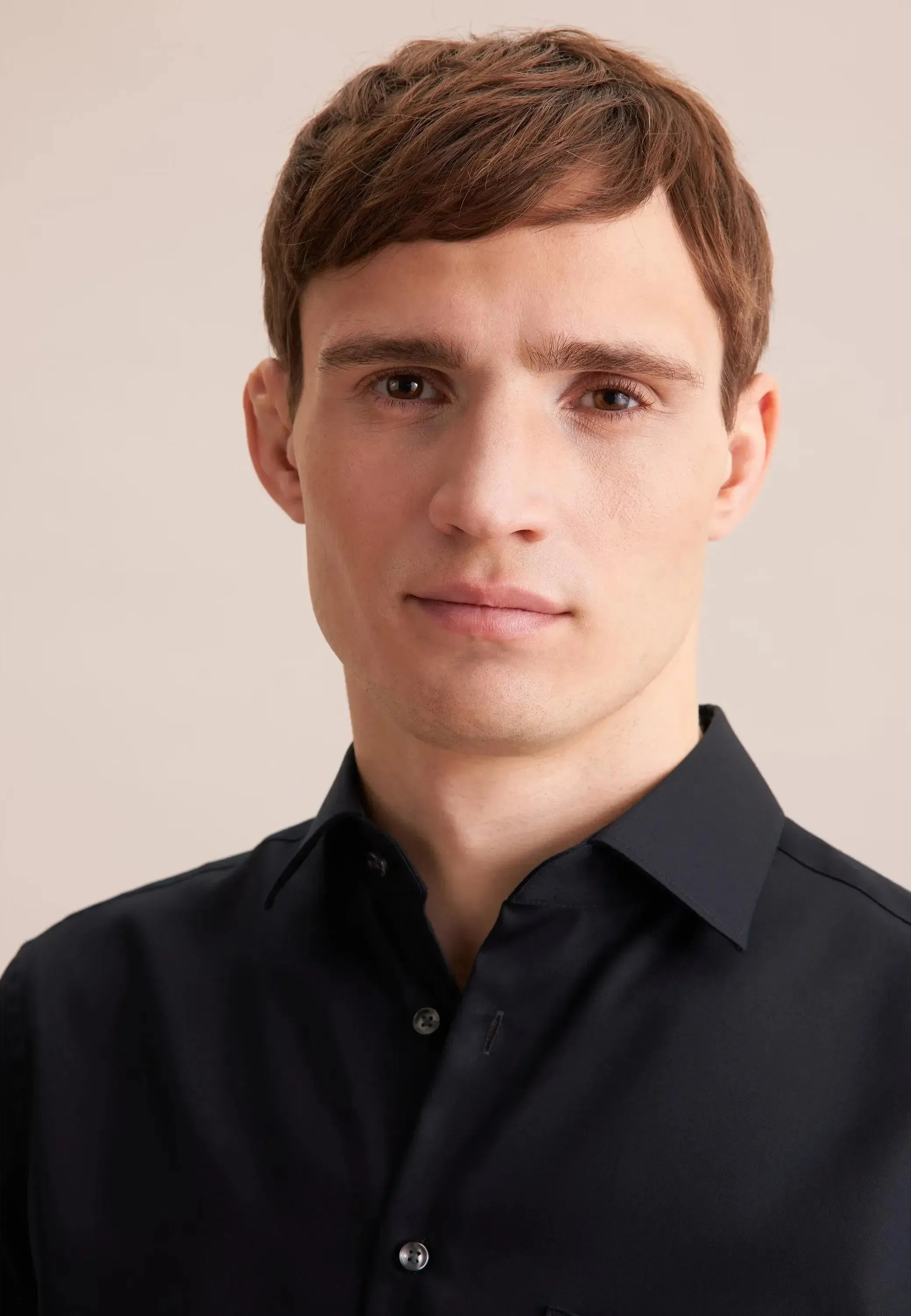 Regular Fit No Iron New Kent Business Shirt Black-seidensticker uk