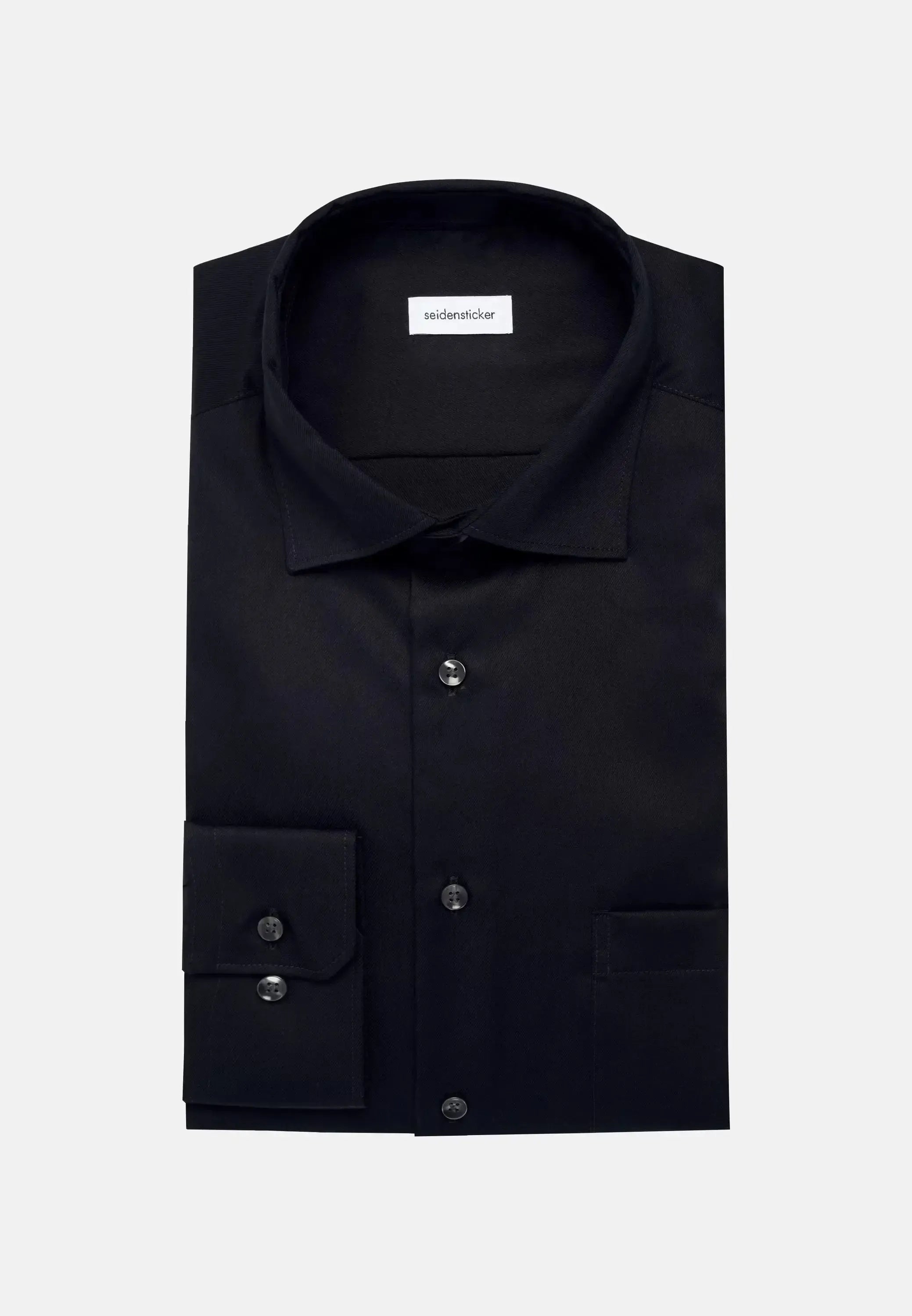 Regular Fit No Iron New Kent Business Shirt Black-seidensticker uk