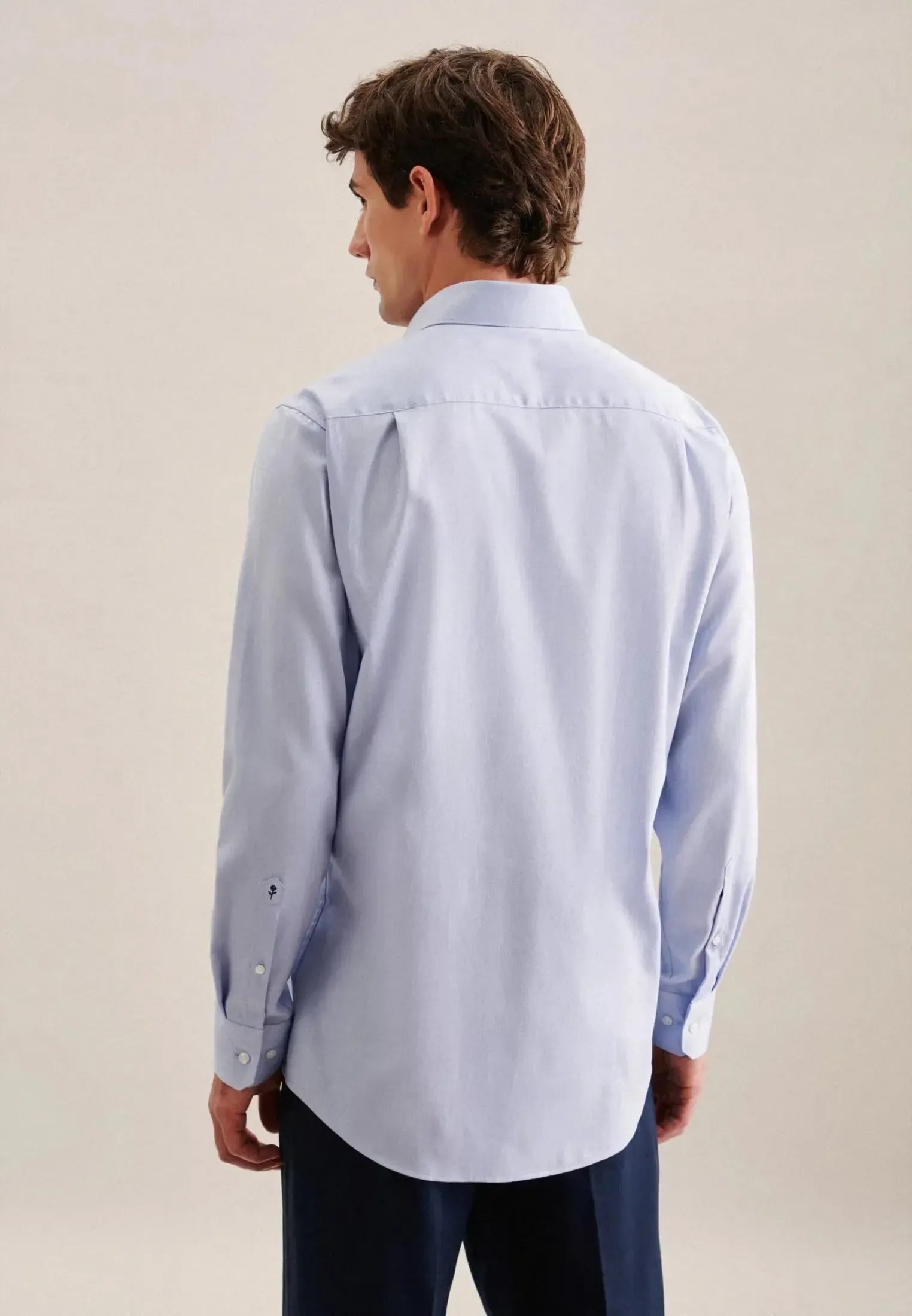 Regular Fit No Iron New Kent Business Shirt Light Blue-seidensticker uk
