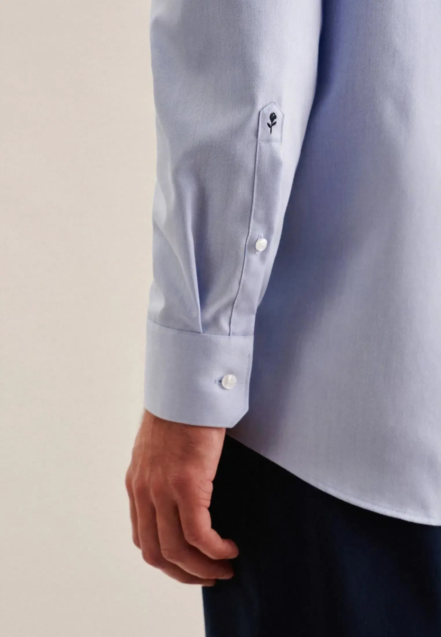 Regular Fit No Iron New Kent Business Shirt Light Blue-seidensticker uk