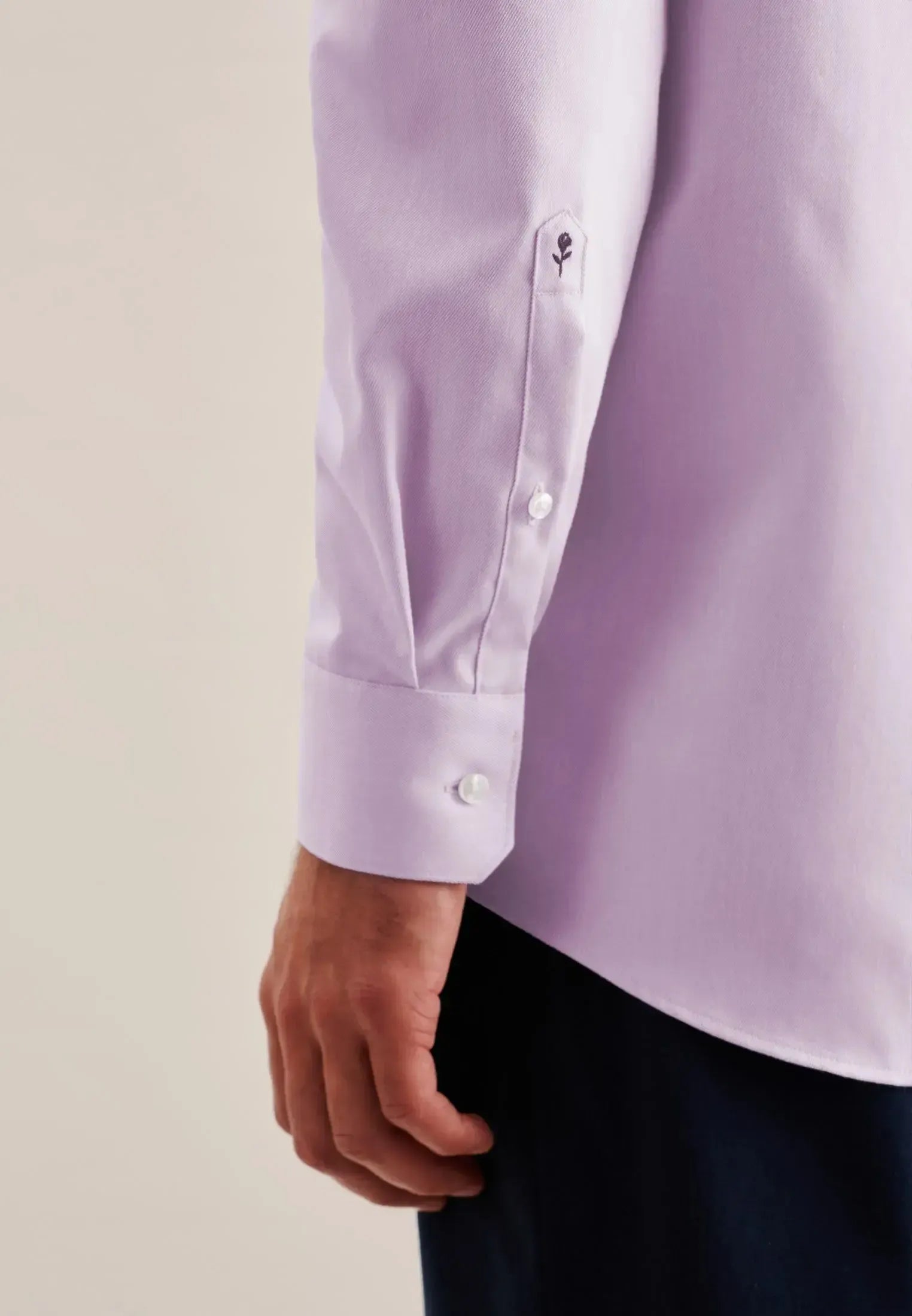 Regular Fit No Iron New Kent Business Shirt Light Purple-seidensticker uk