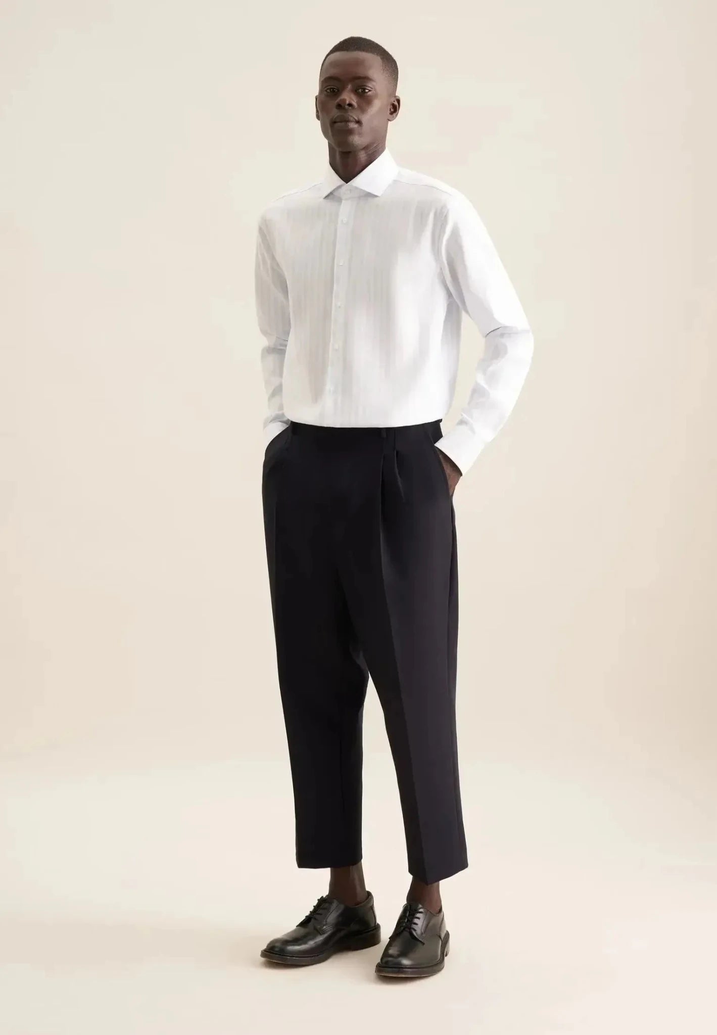 Seidensticker Regular Fit No Iron Spread Kent Structured Stripe Business Shirt Light Blue - 01.146087-10-37 - seidensticker.co.uk