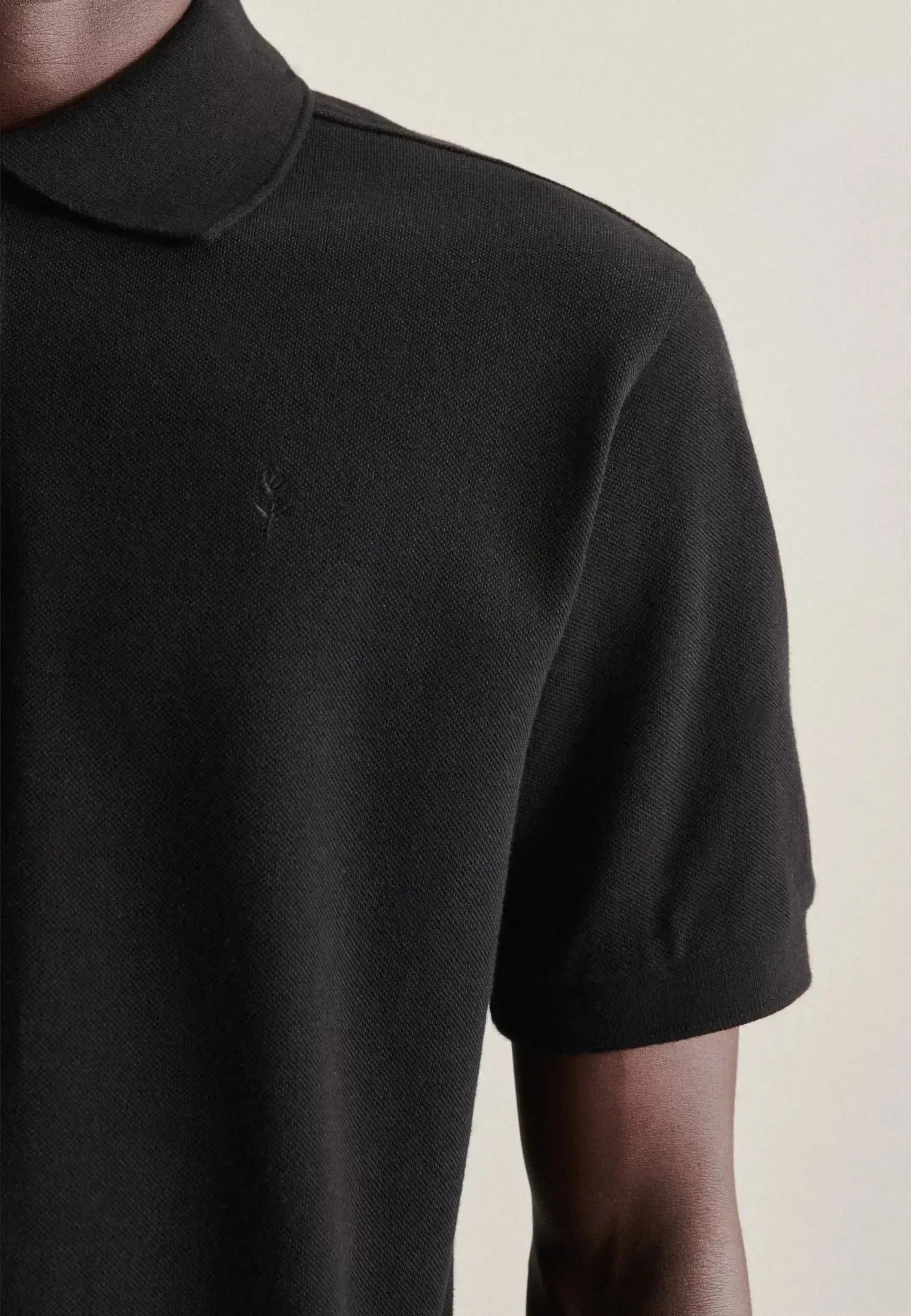 Regular Fit Pique Polo Shirt Black-seidensticker uk
