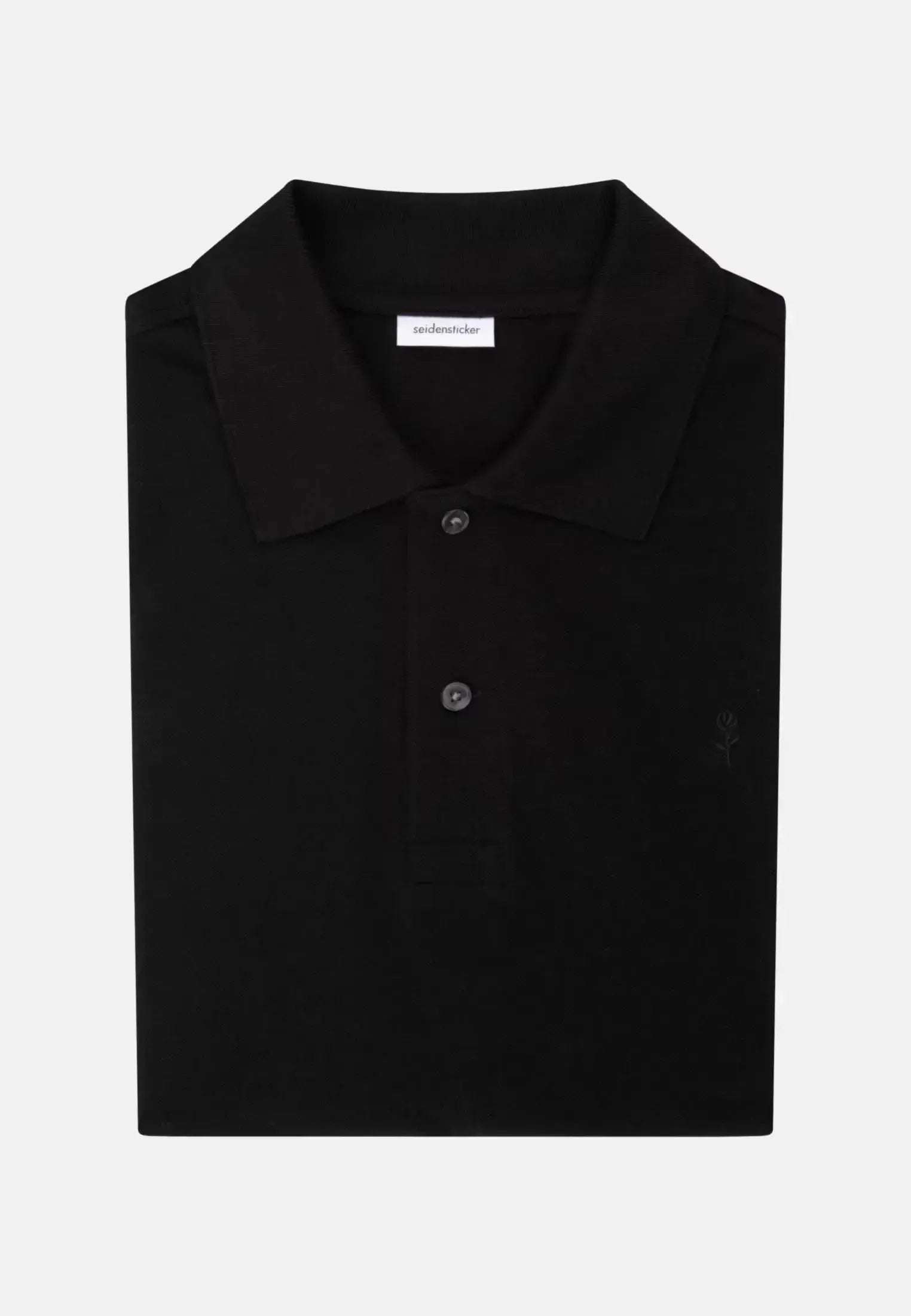 Regular Fit Pique Polo Shirt Black-seidensticker uk