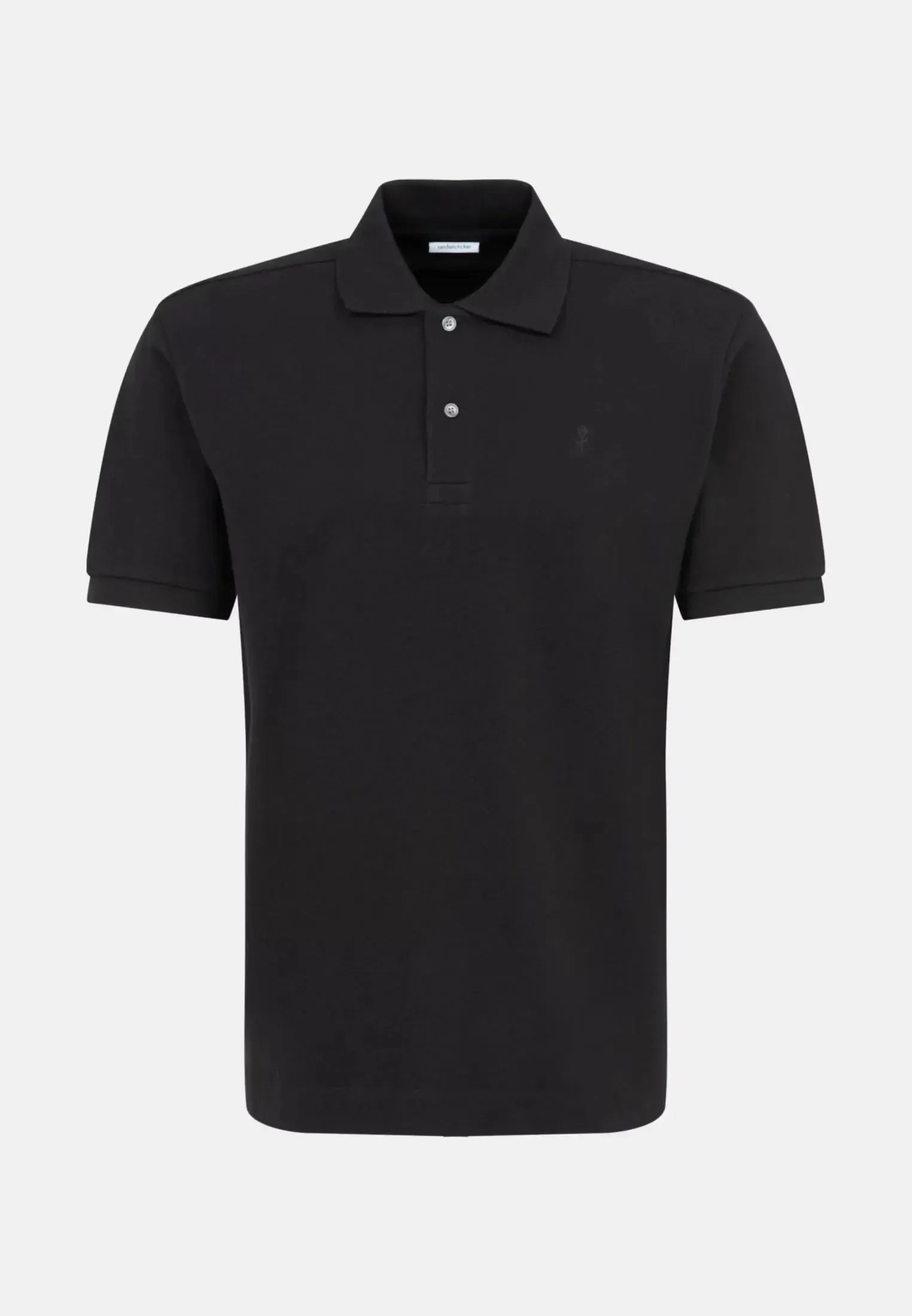 Regular Fit Pique Polo Shirt Black-seidensticker uk