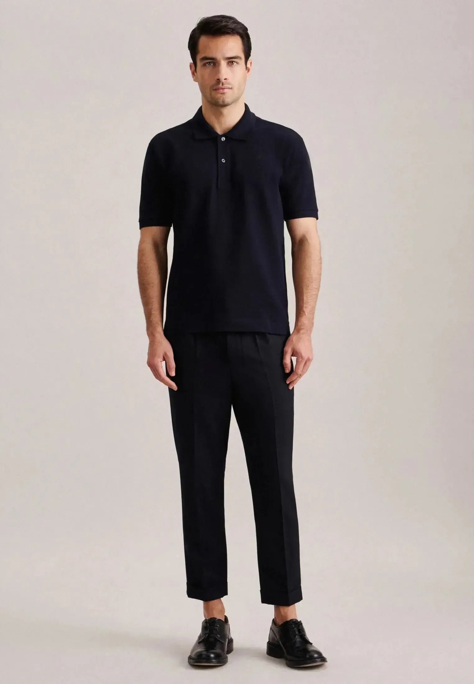 Regular Fit Pique Polo Shirt Dark Blue-seidensticker uk