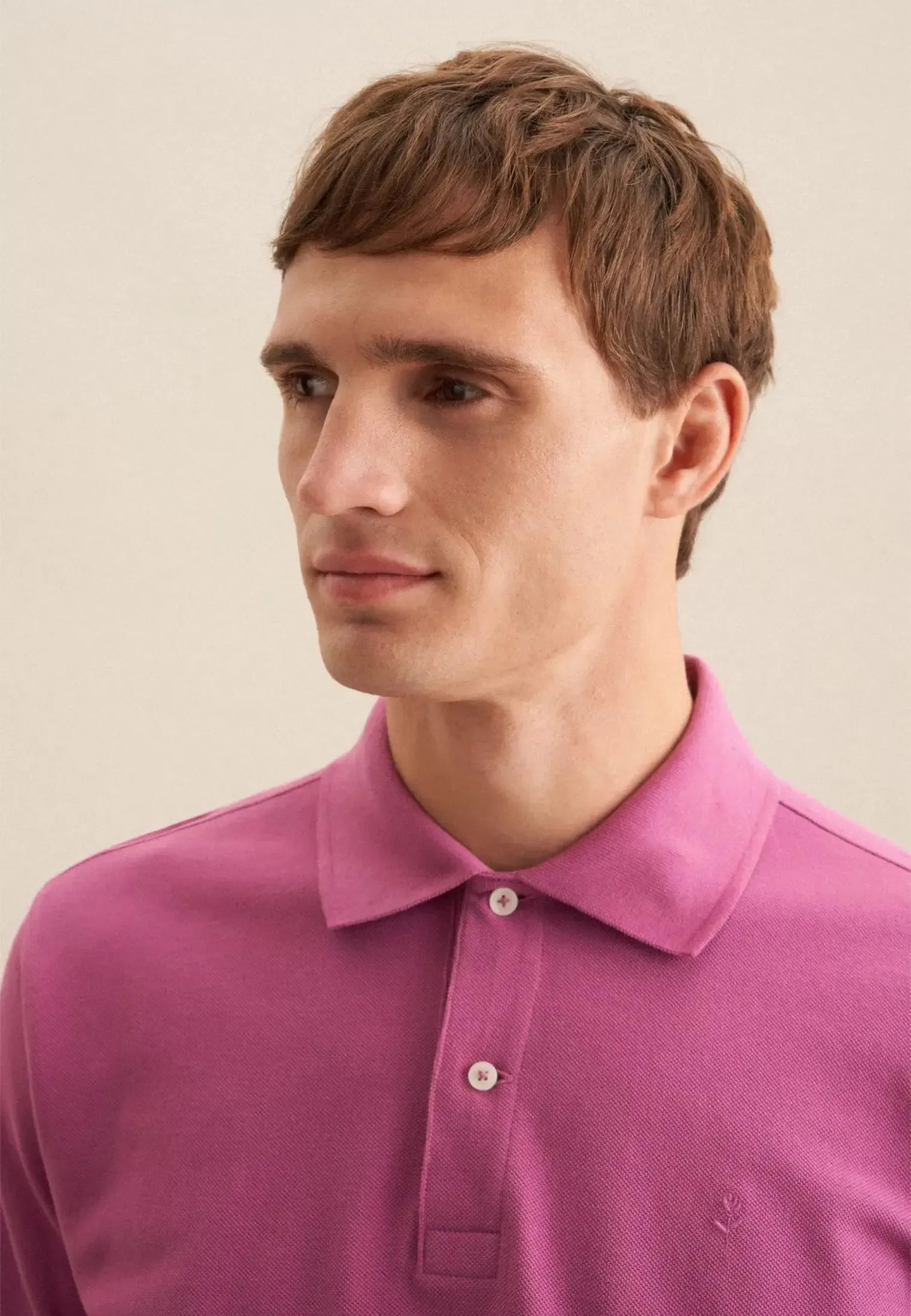 Regular Fit Pique Polo Shirt Dark Pink-seidensticker uk