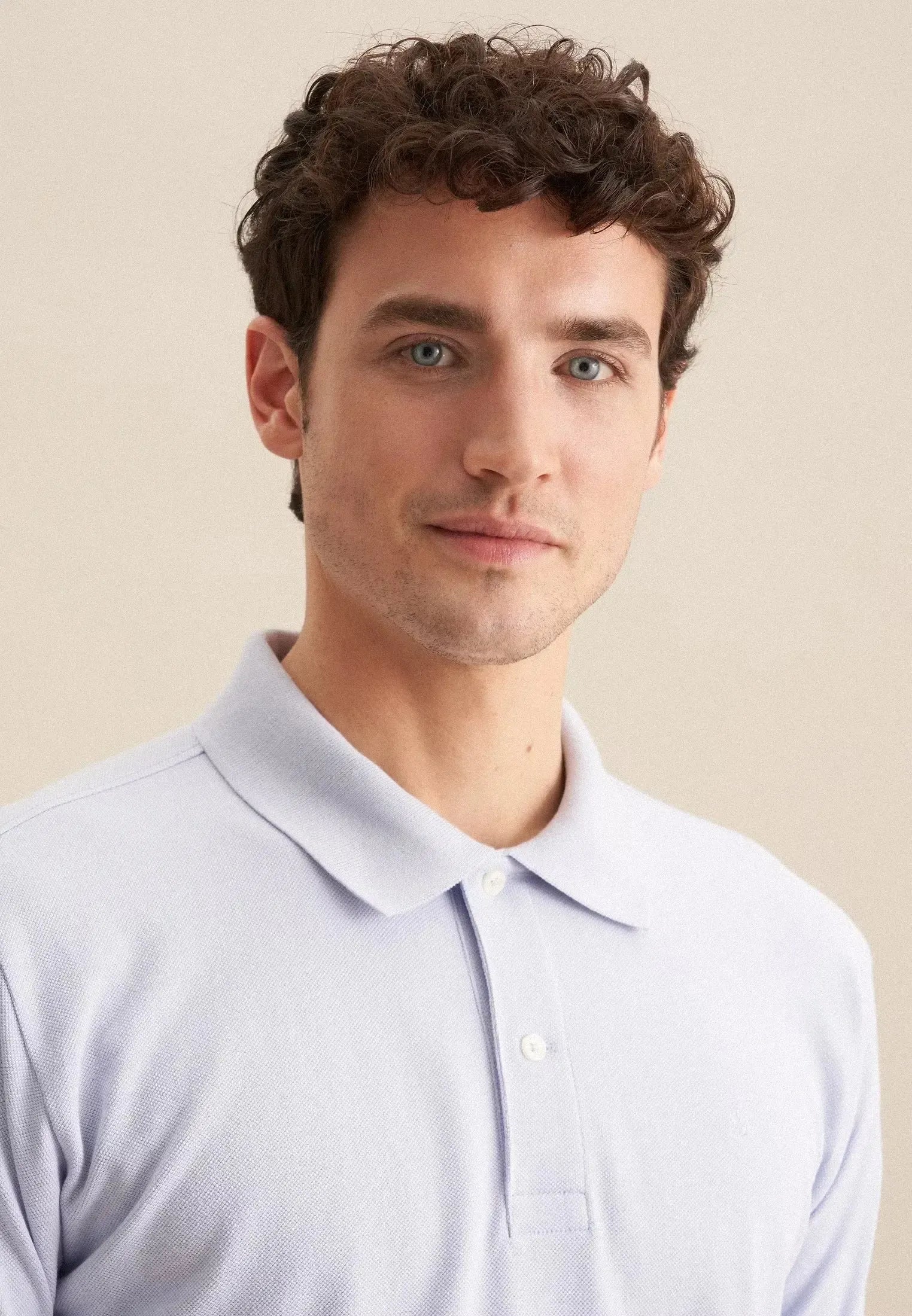Regular Fit Pique Polo Shirt Light Blue-seidensticker uk