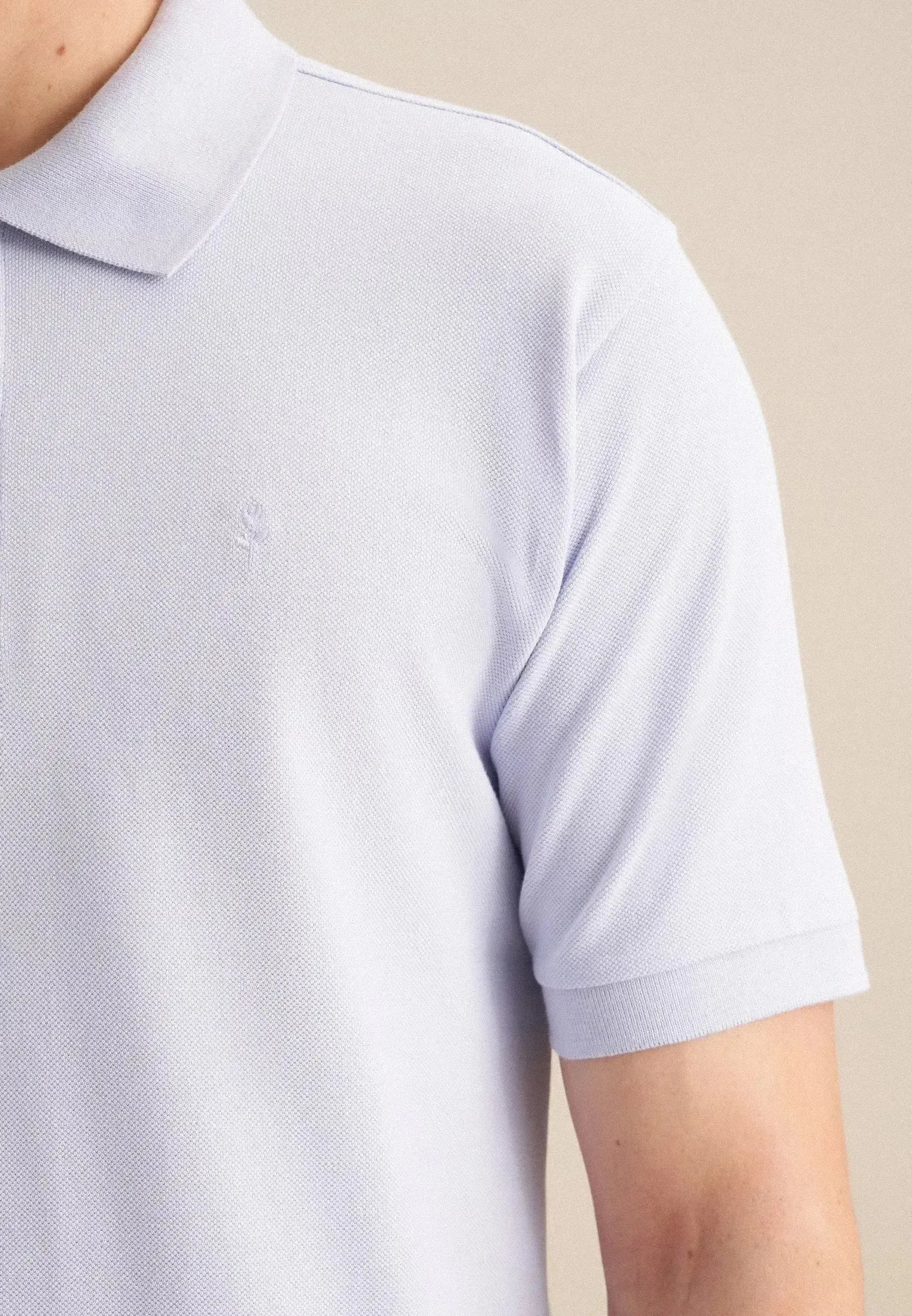 Regular Fit Pique Polo Shirt Light Blue-seidensticker uk