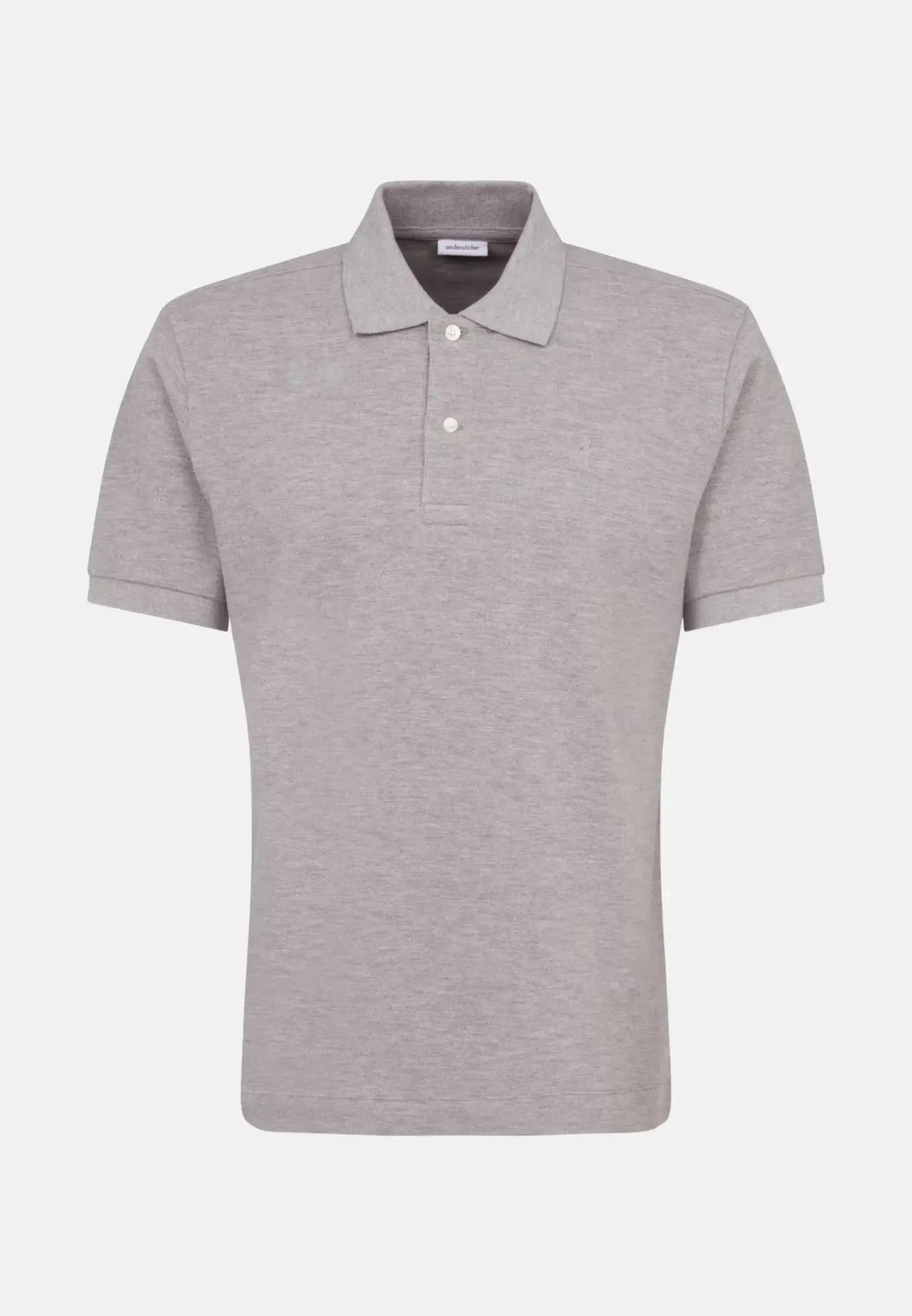 Regular Fit Pique Polo Shirt Light Grey-seidensticker uk