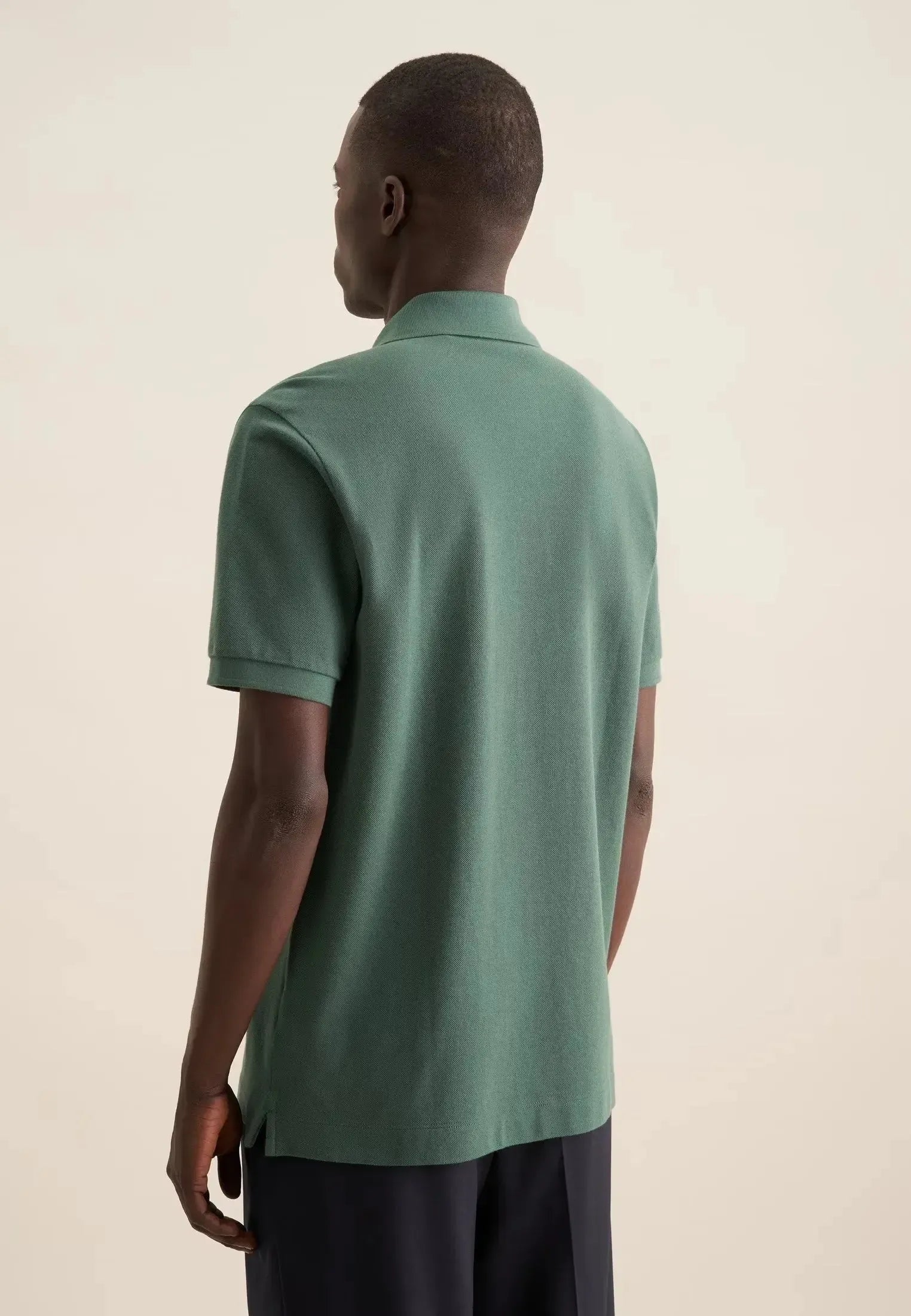 Regular Fit Pique Polo Shirt Mid Green-seidensticker uk
