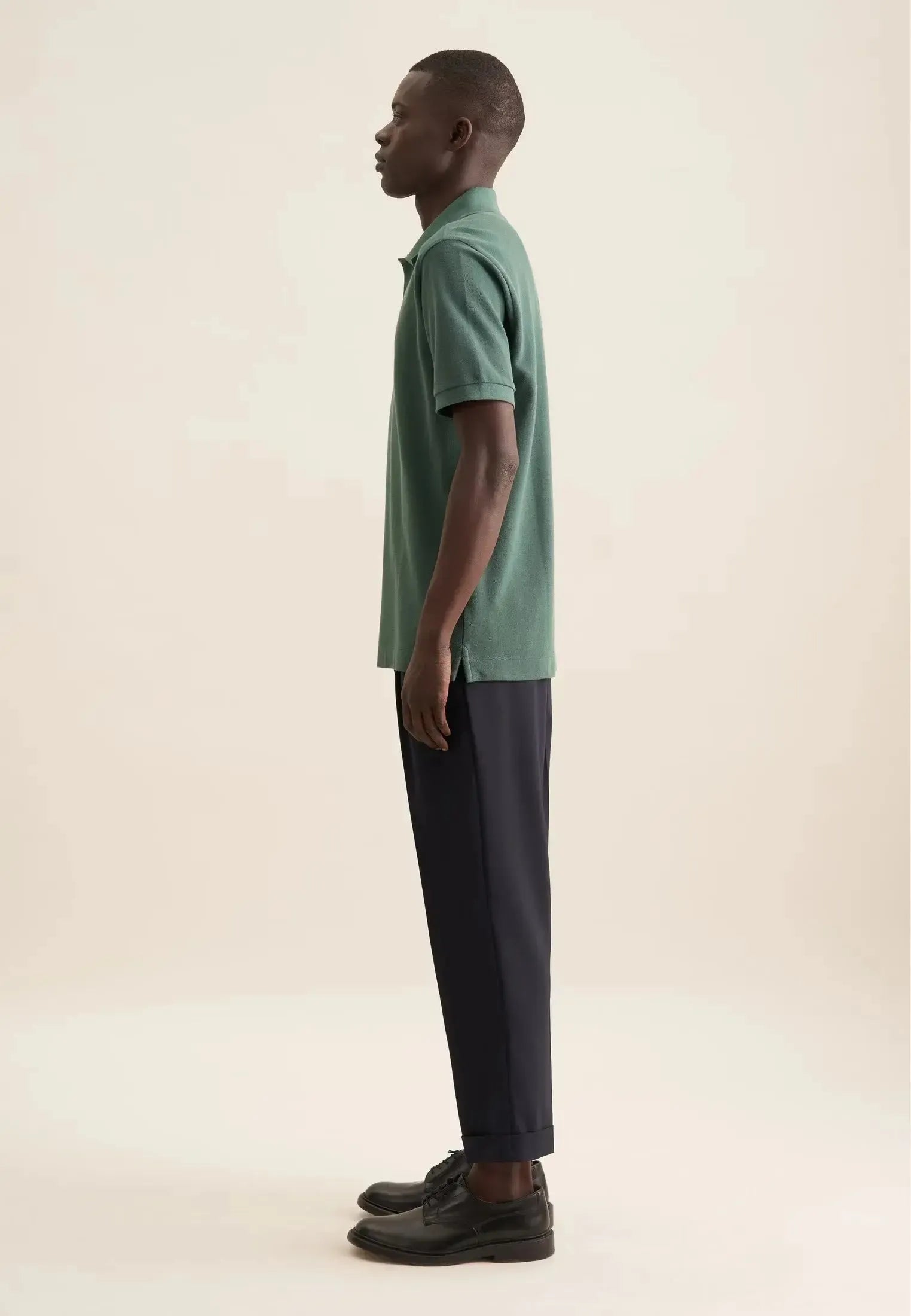 Regular Fit Pique Polo Shirt Mid Green-seidensticker uk