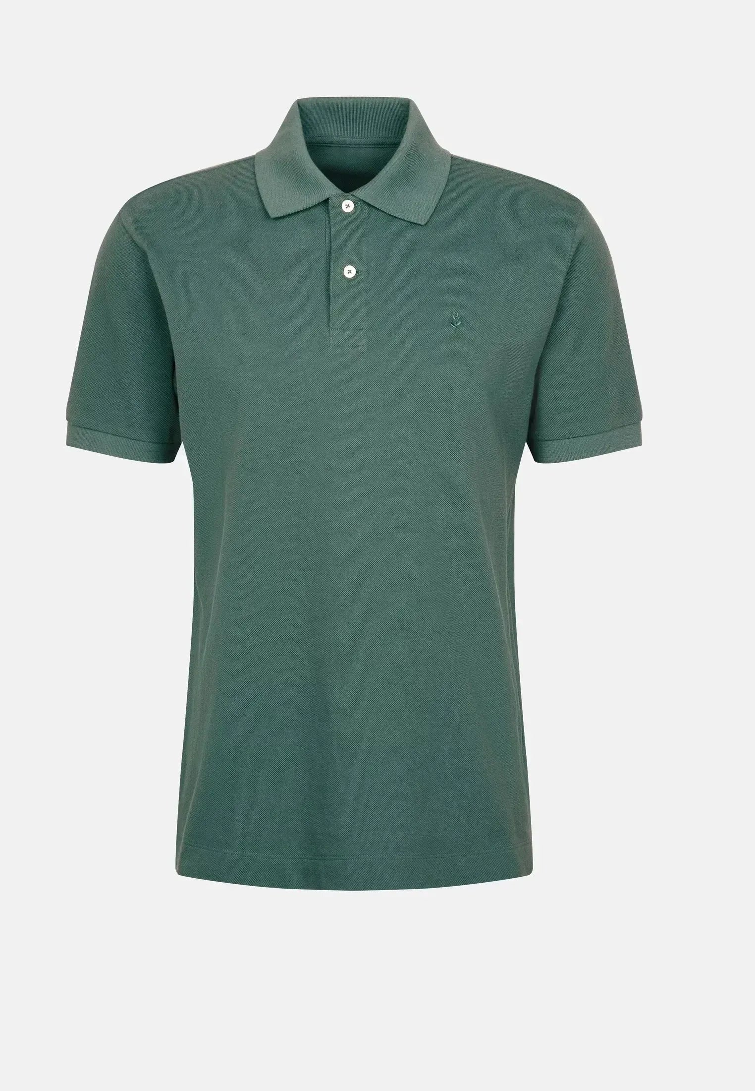Regular Fit Pique Polo Shirt Mid Green-seidensticker uk