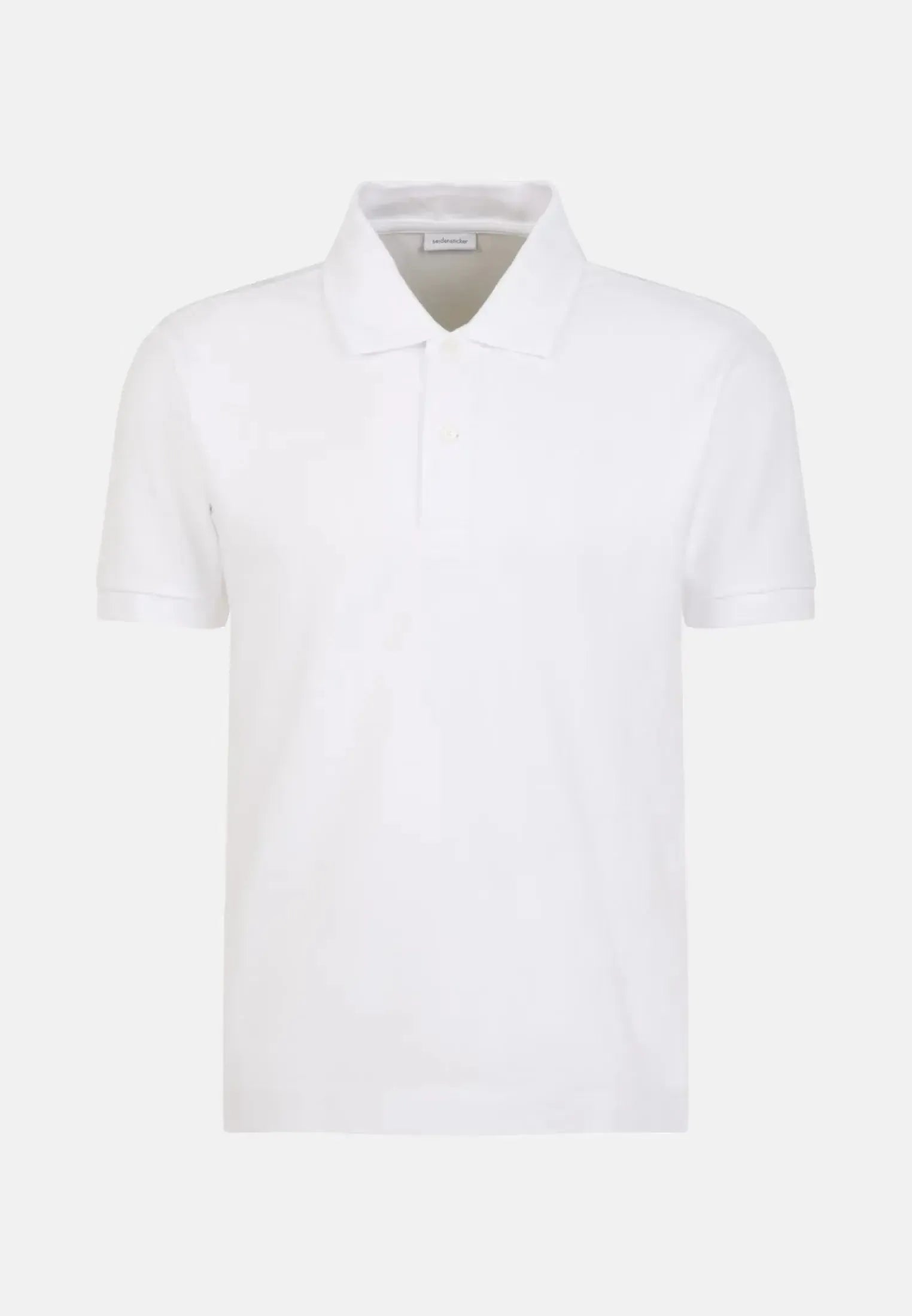 Regular Fit Pique Polo Shirt White-seidensticker uk