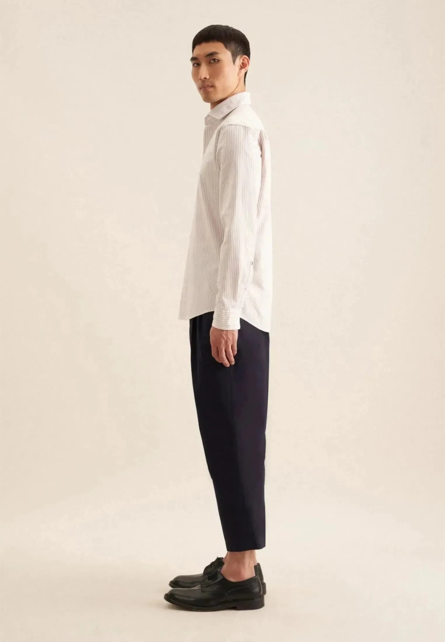 Seidensticker Regular Fit Spread Kent Striped Casual Shirt Beige - 01.146697-06-38 - seidensticker.co.uk