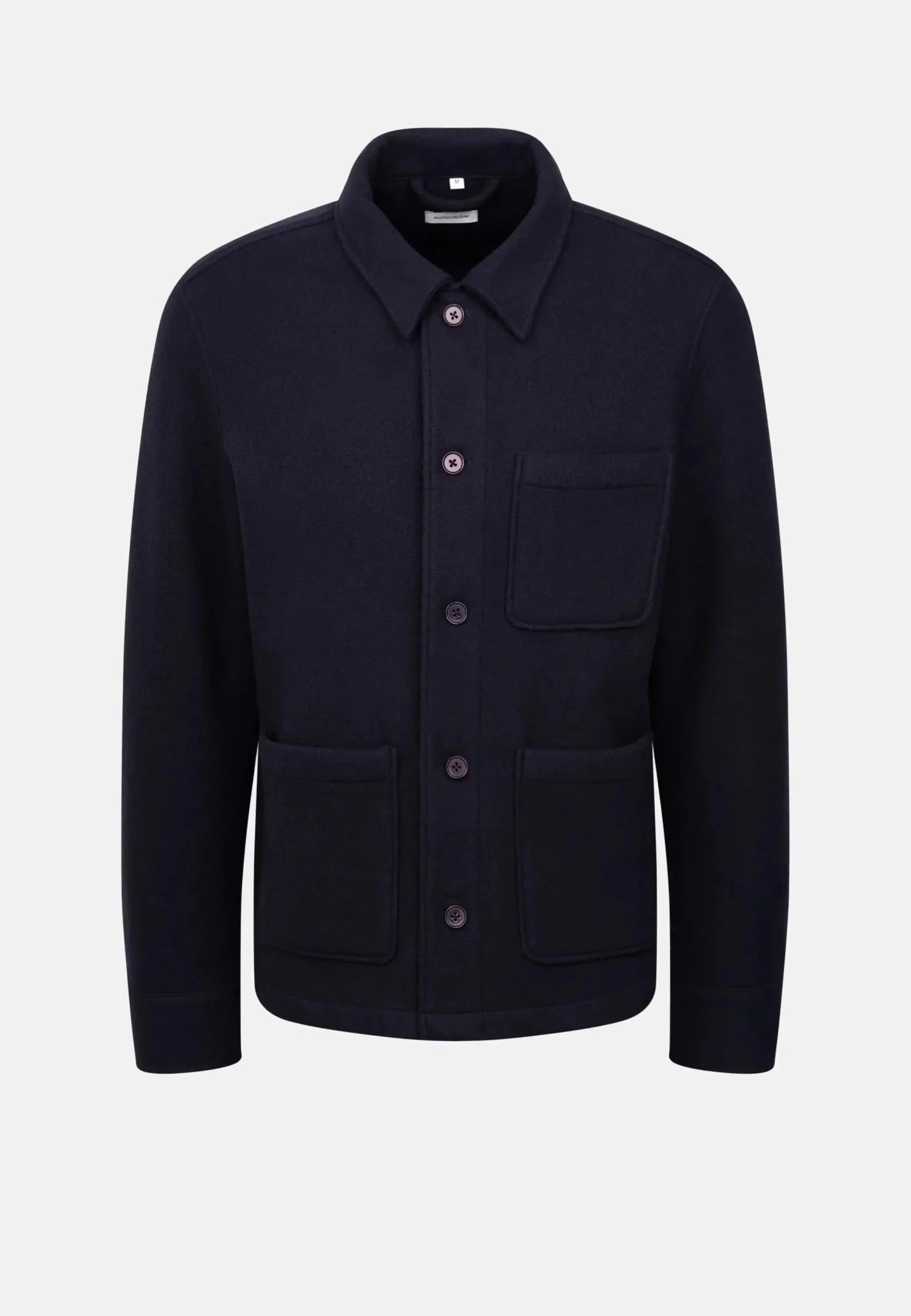 Seidensticker Regular Fit Wool Mix Casual Overshirt Dark Blue - 01.845693-19-S - seidensticker.co.uk