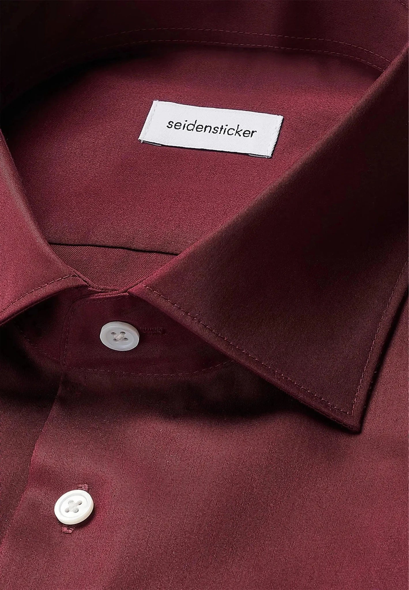 Seidensticker Shaped Fit Easy Iron New Kent Business Shirt Burgundy - 01.845070-49-38 - seidensticker.co.uk