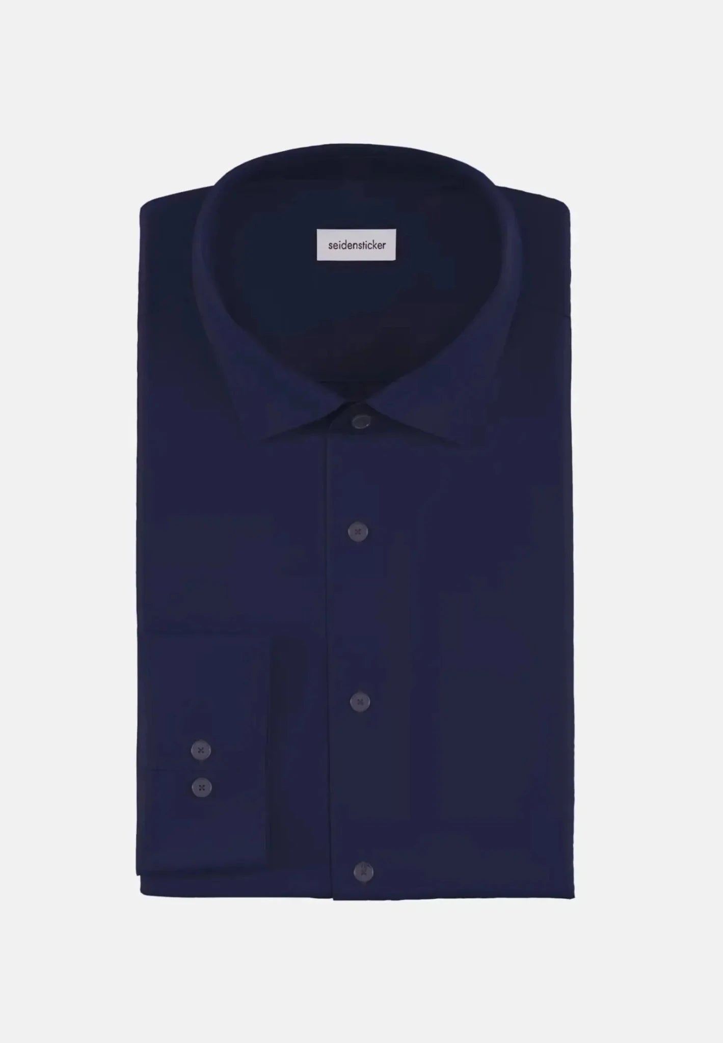 Seidensticker Shaped Fit Easy Iron New Kent Business Shirt Dark Blue - 01.845070-18-38 - seidensticker.co.uk