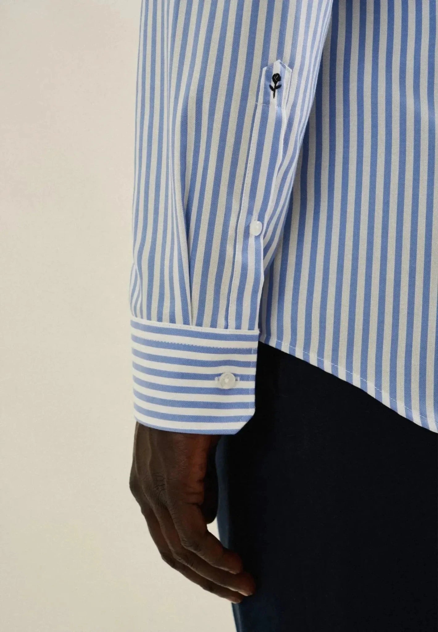 Seidensticker Shaped Fit No Iron New Kent Striped Business Shirt Light Blue - 01.843550-13-38 - seidensticker.co.uk