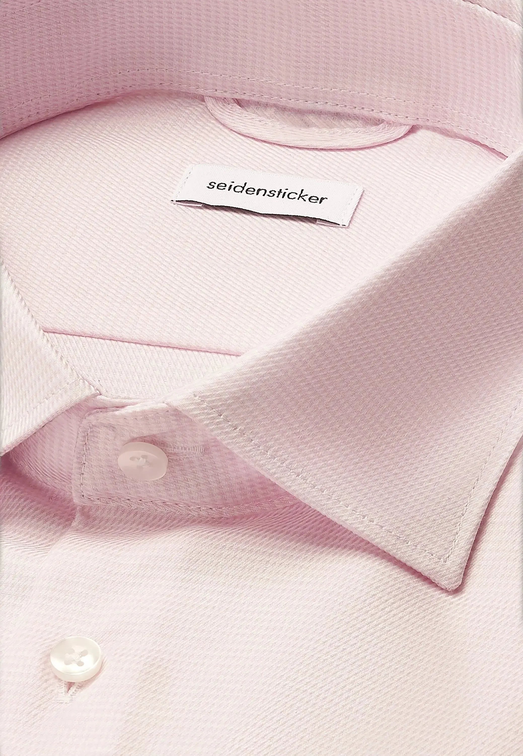 Shaped Fit No Iron New Kent Structured Business Shirt Pink-seidensticker uk