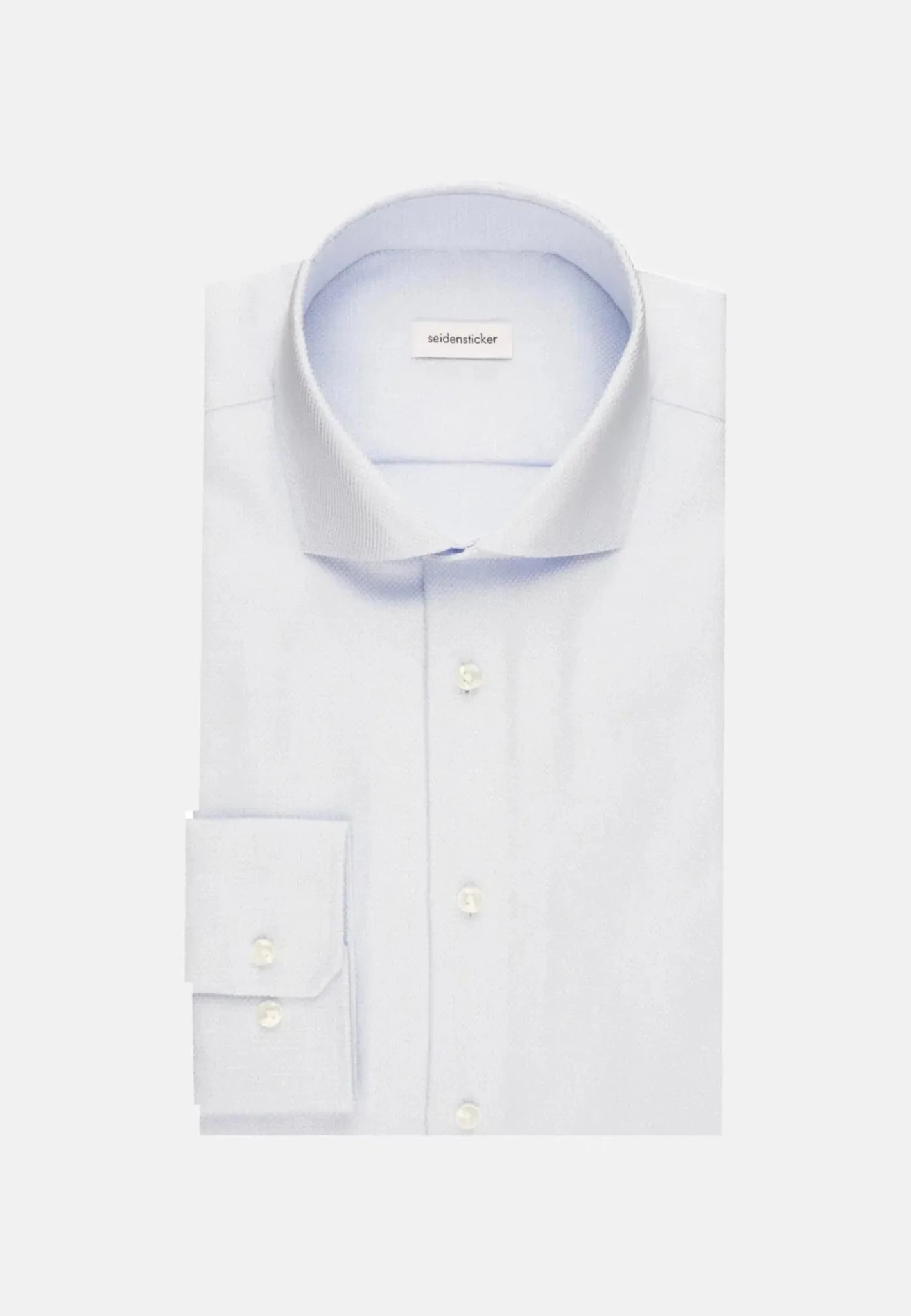 Seidensticker Shaped Fit No Iron Spread Kent Structured Business Shirt Light Blue 01.845657-10-38
