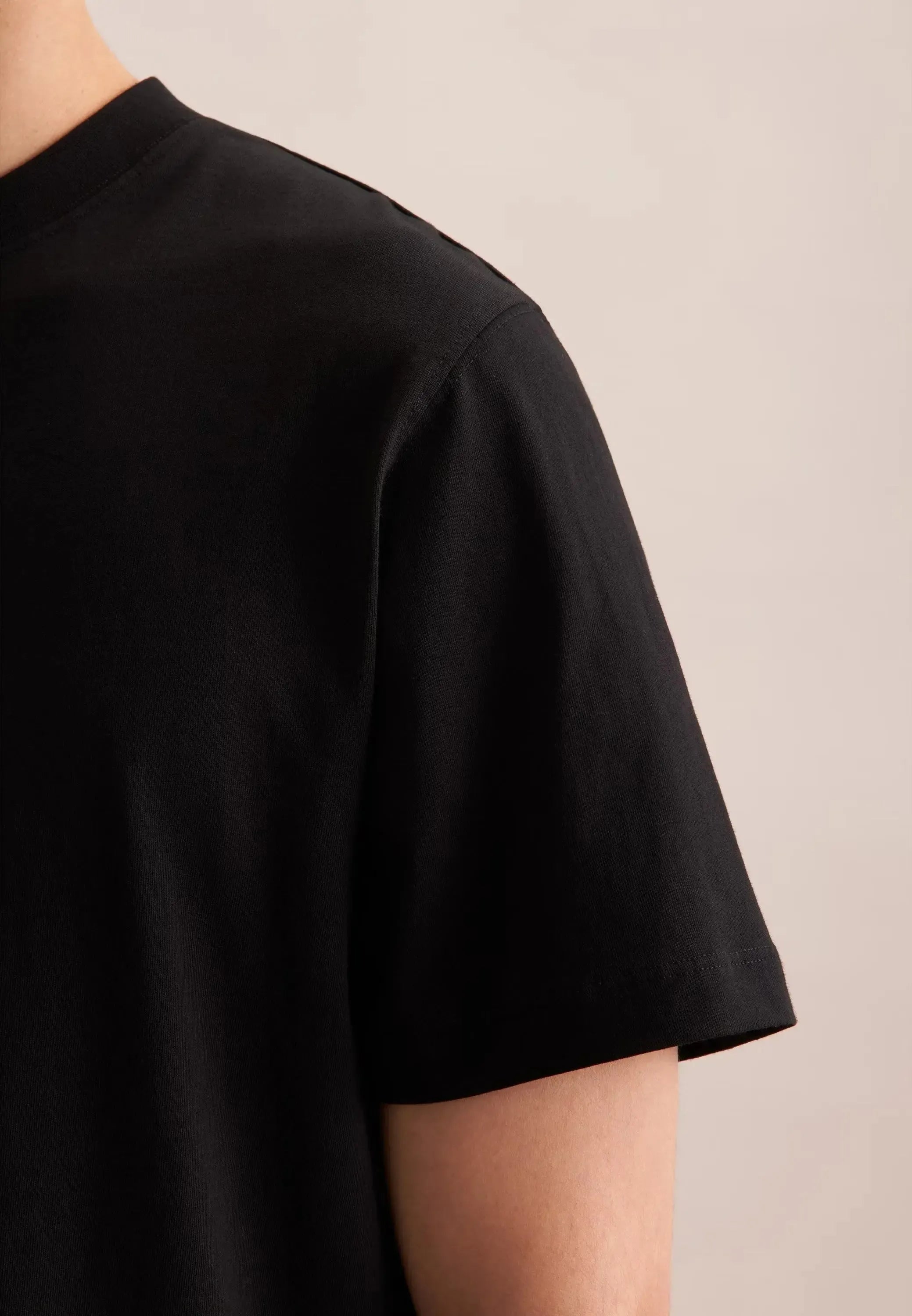 Single Jersey T-Shirt Black-seidensticker uk