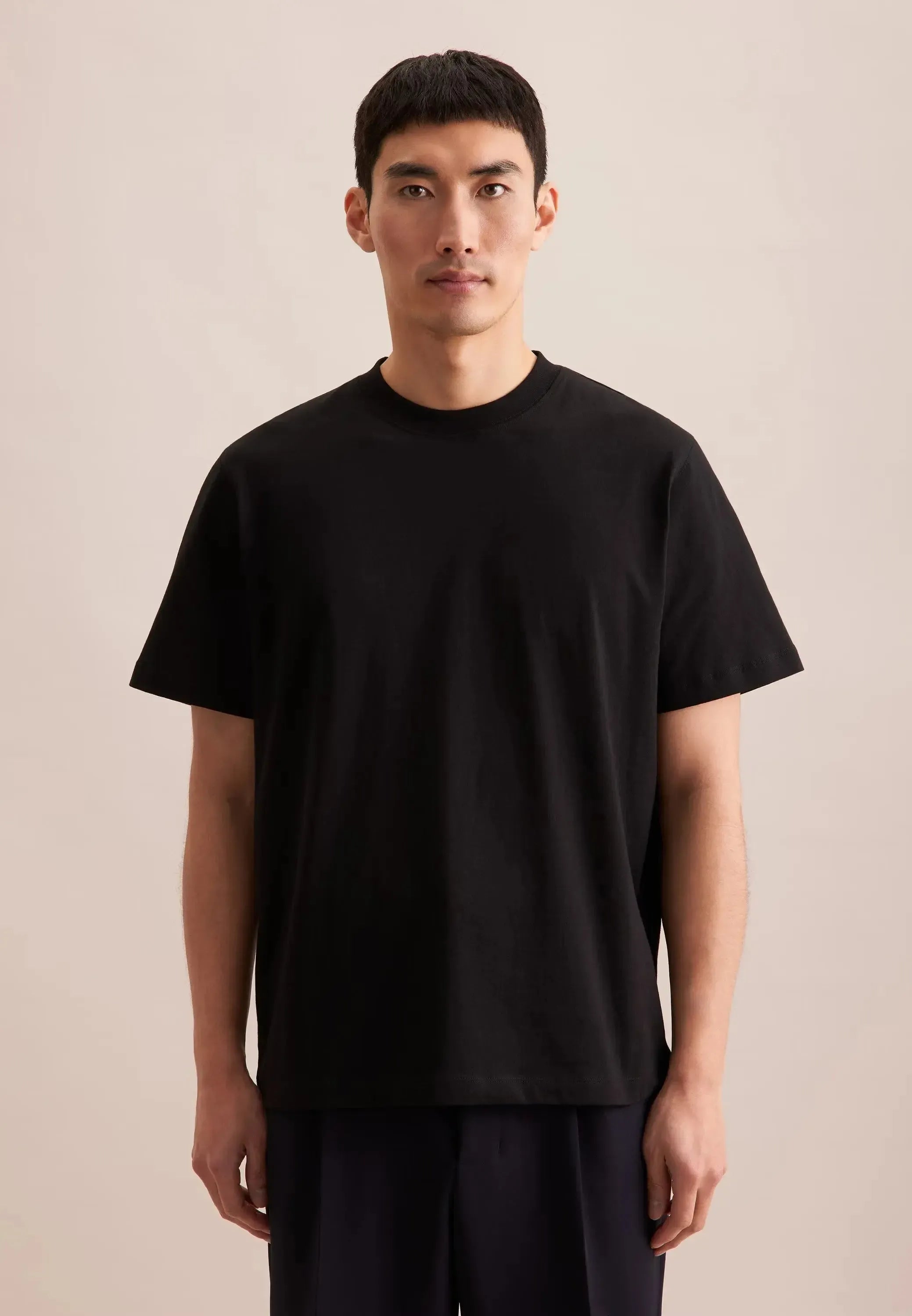 Single Jersey T-Shirt Black-seidensticker uk