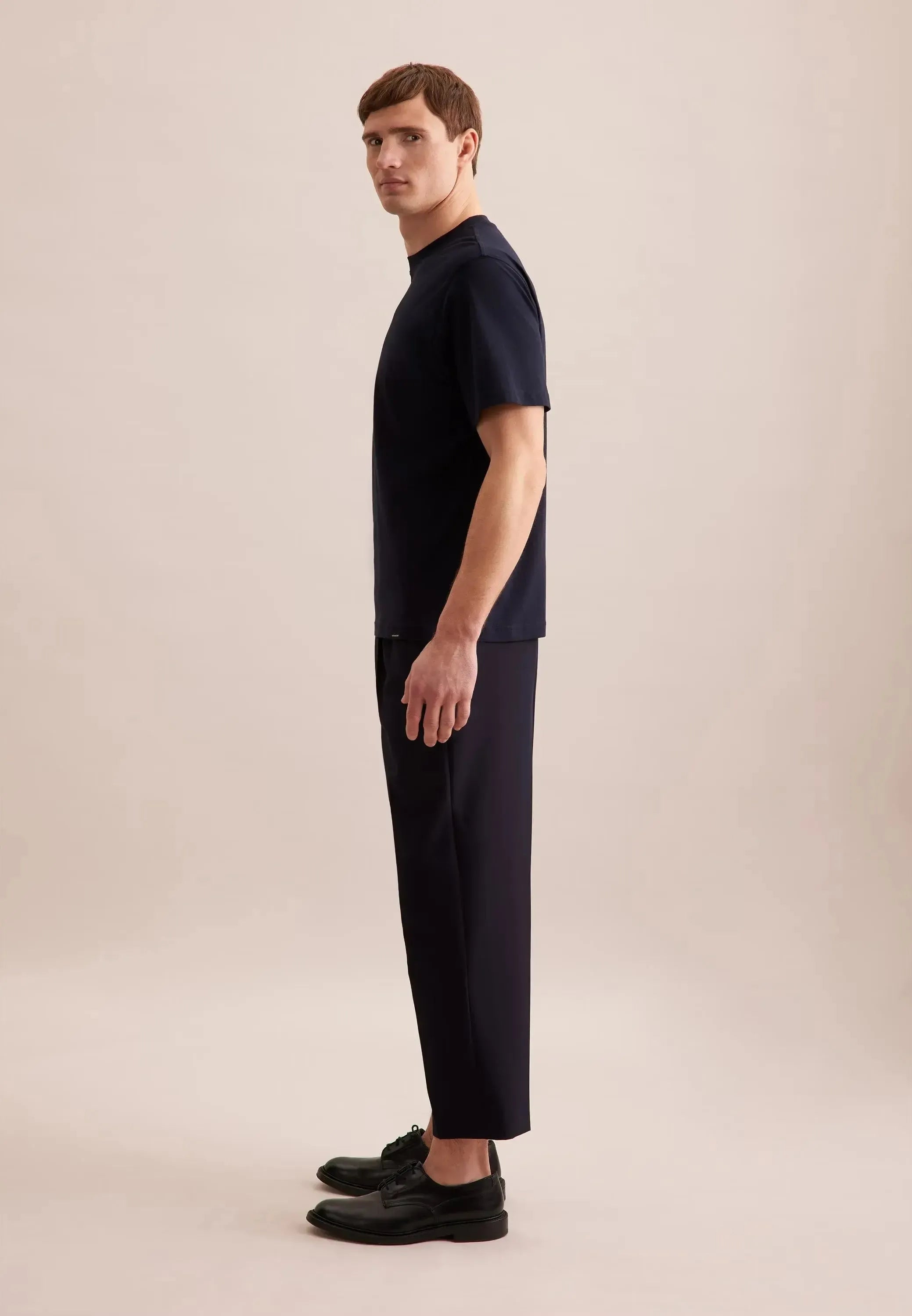 Single Jersey T-Shirt Dark Blue-seidensticker uk