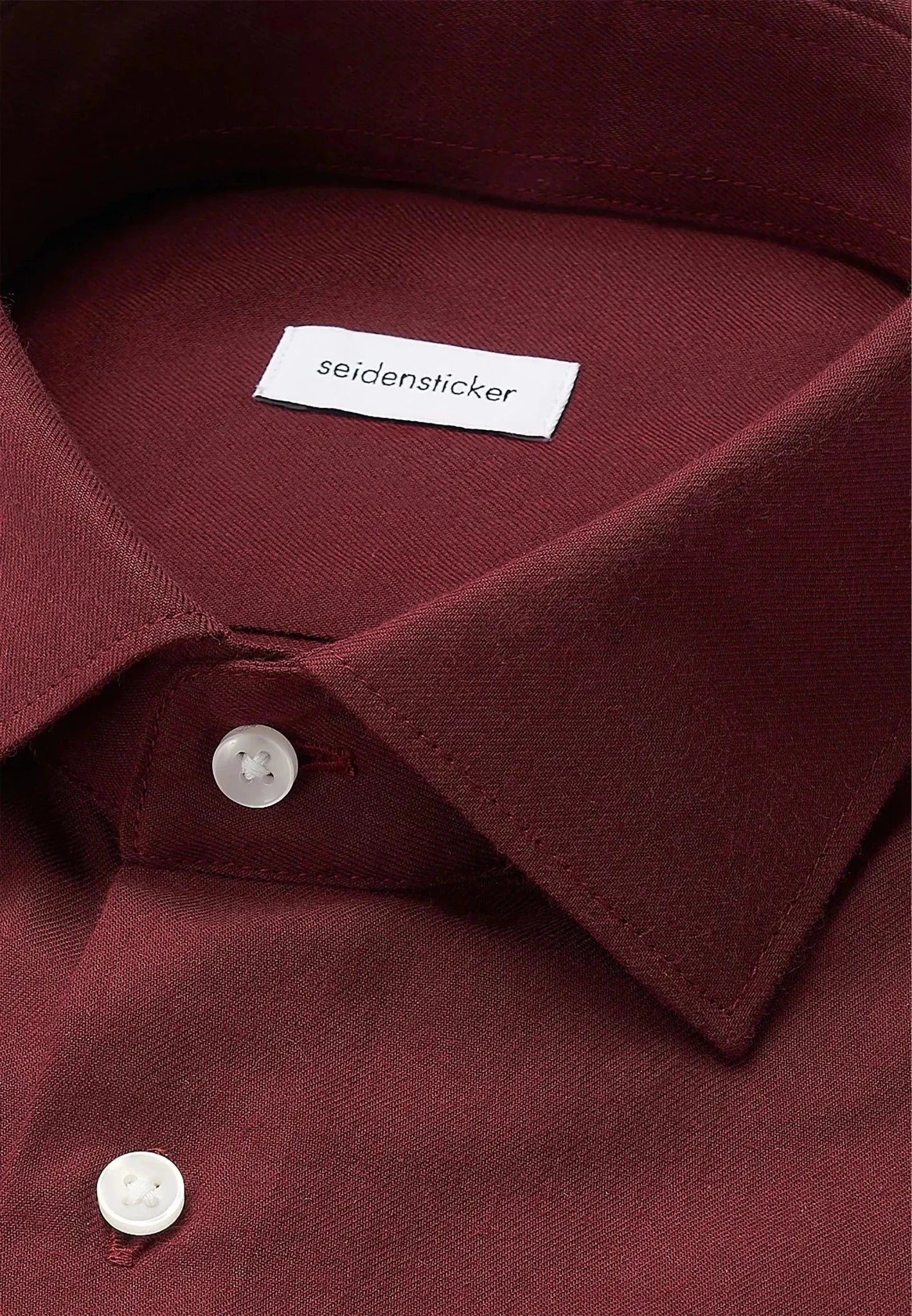 Seidensticker Slim Fit New Kent Flannel Shirt Burgundy - 01.845321-49-38 - seidensticker.co.uk