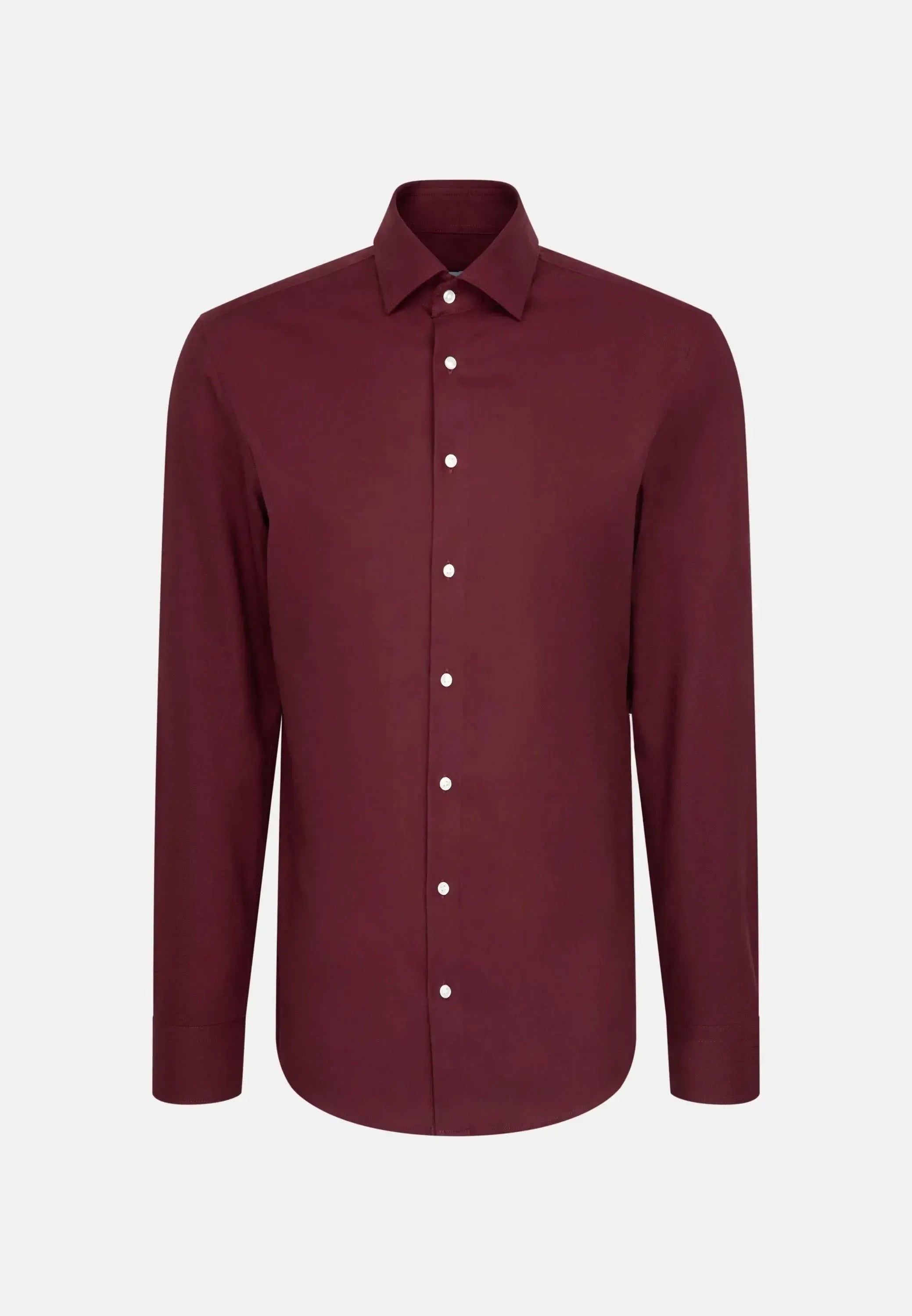 Slim Fit New Kent Flannel Shirt Burgundy-seidensticker uk