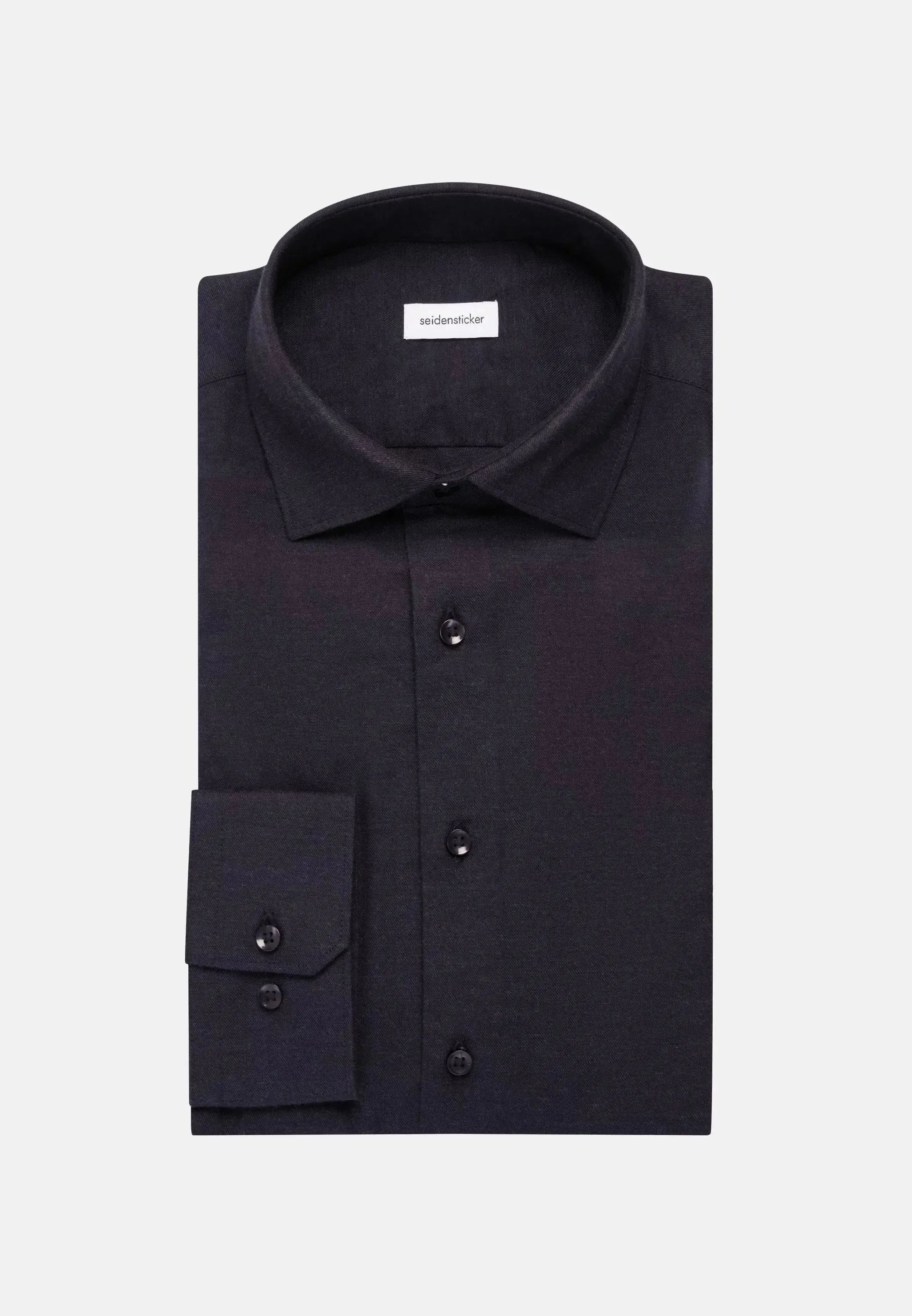 Slim Fit New Kent Flannel Shirt Dark Blue-seidensticker uk