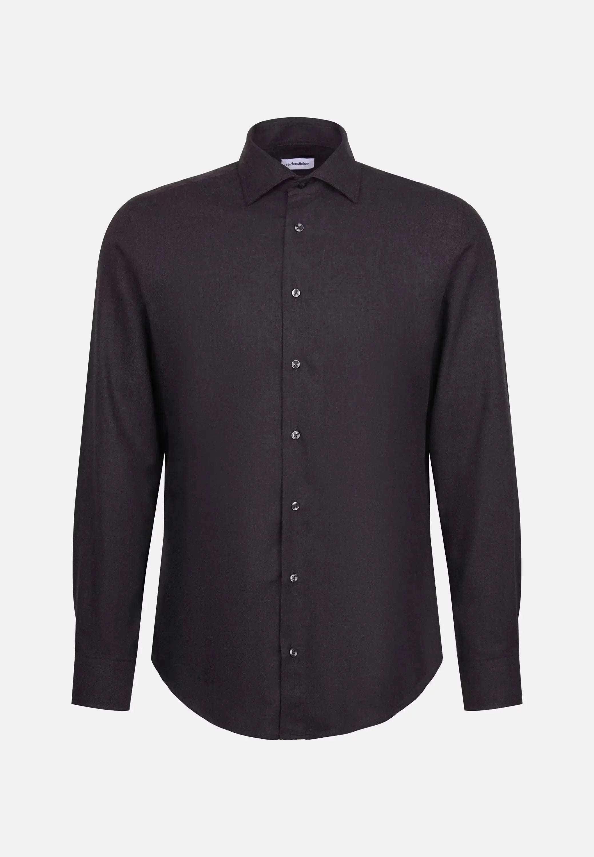 Slim Fit New Kent Flannel Shirt Grey-seidensticker uk