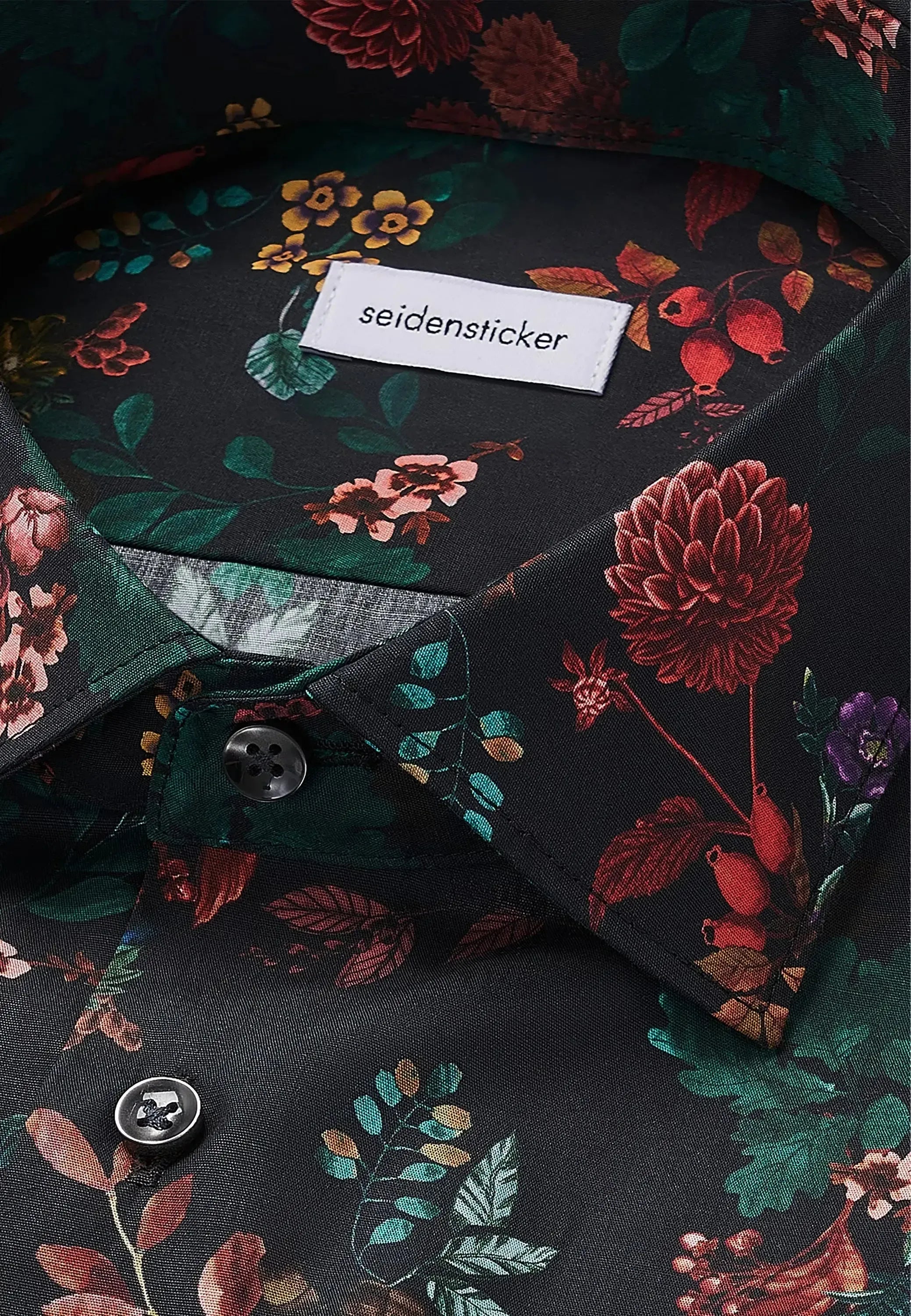 Slim Fit New Kent Floral Shirt Grey-seidensticker uk