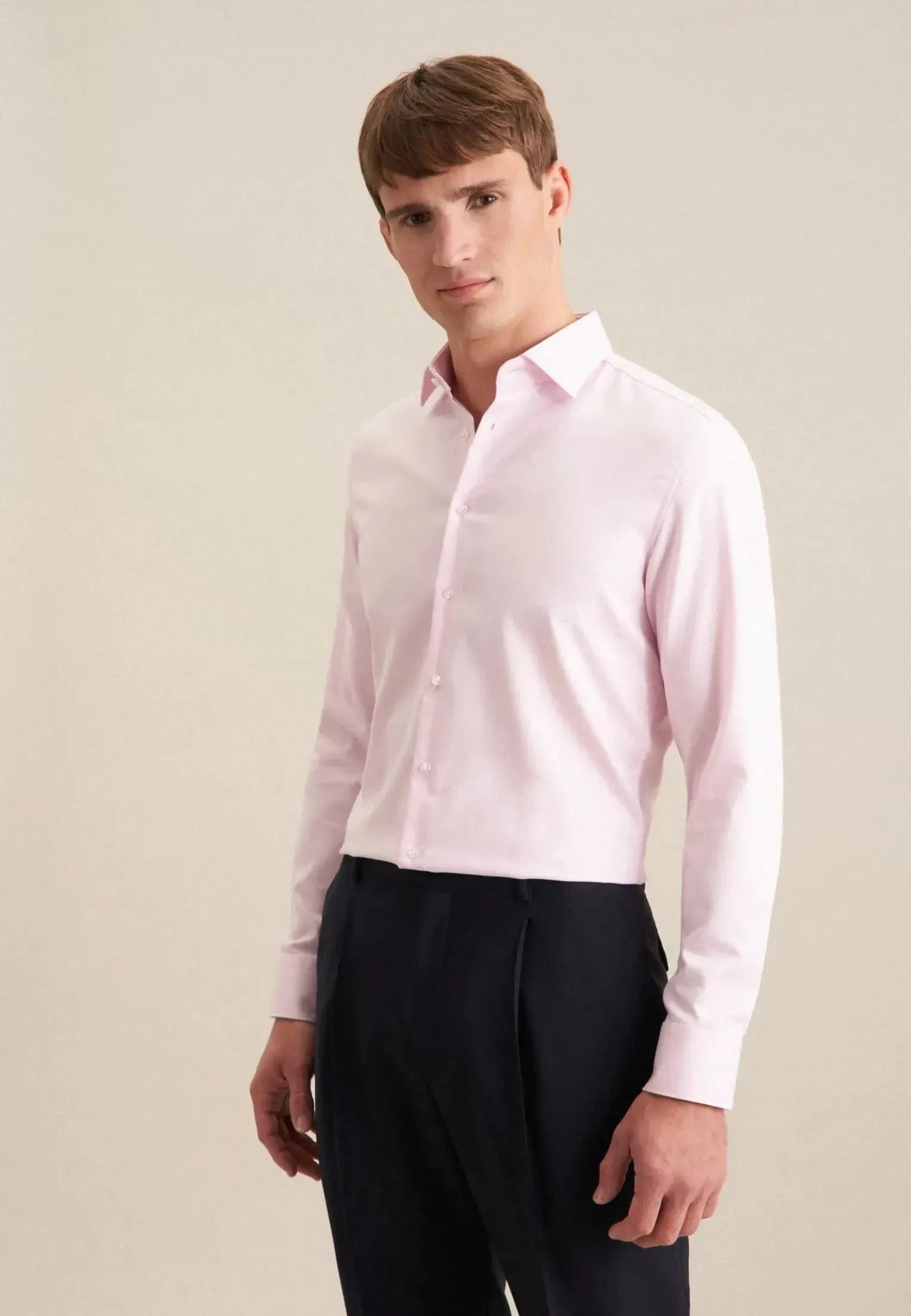 Slim Fit No Iron New Kent Business Shirt Pink-seidensticker uk