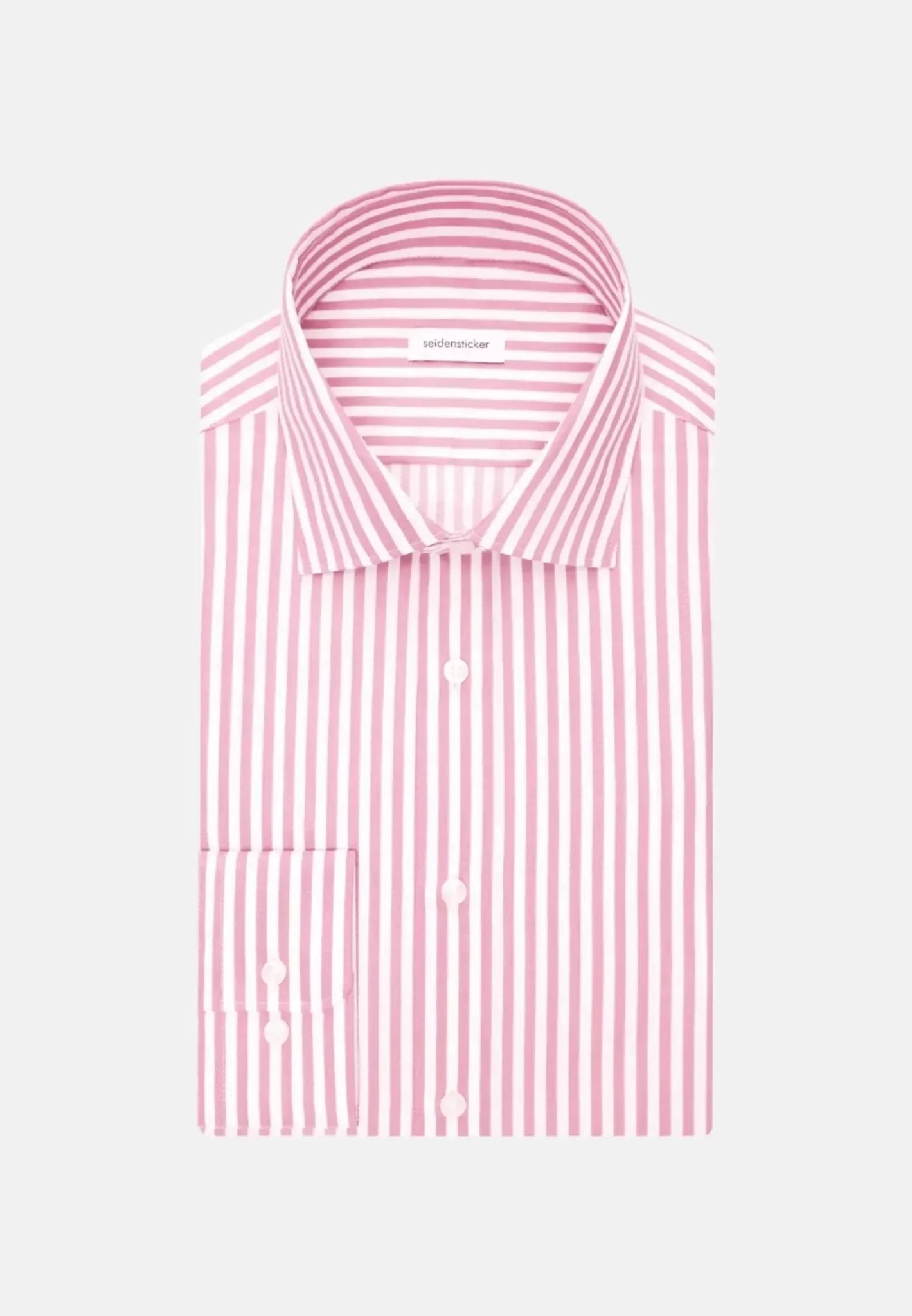 Seidensticker Slim Fit No Iron New Kent Striped Business Shirt Dark Pink - 01.643550-43-38 - seidensticker.co.uk