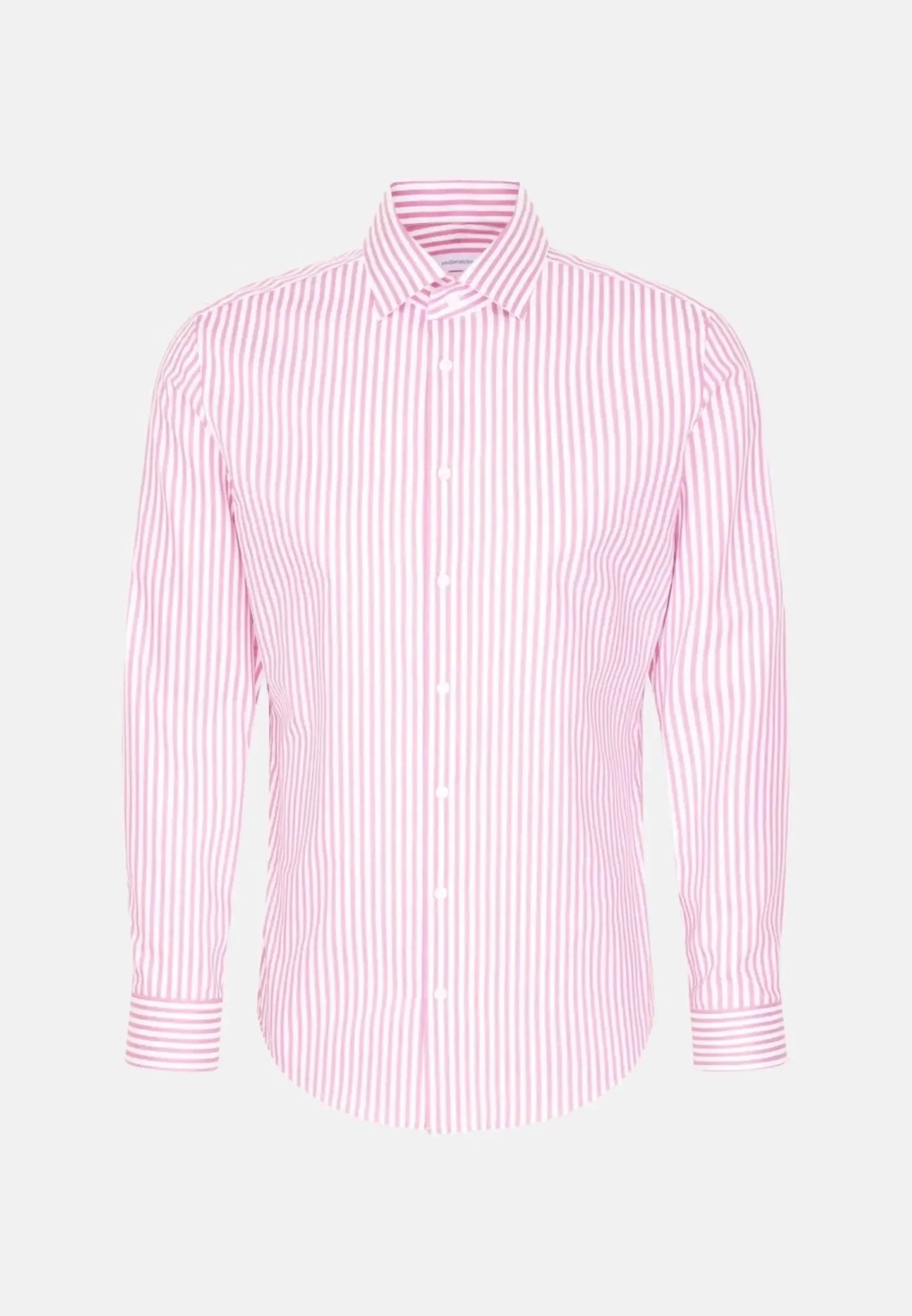 Seidensticker Slim Fit No Iron New Kent Striped Business Shirt Dark Pink - 01.643550-43-38 - seidensticker.co.uk