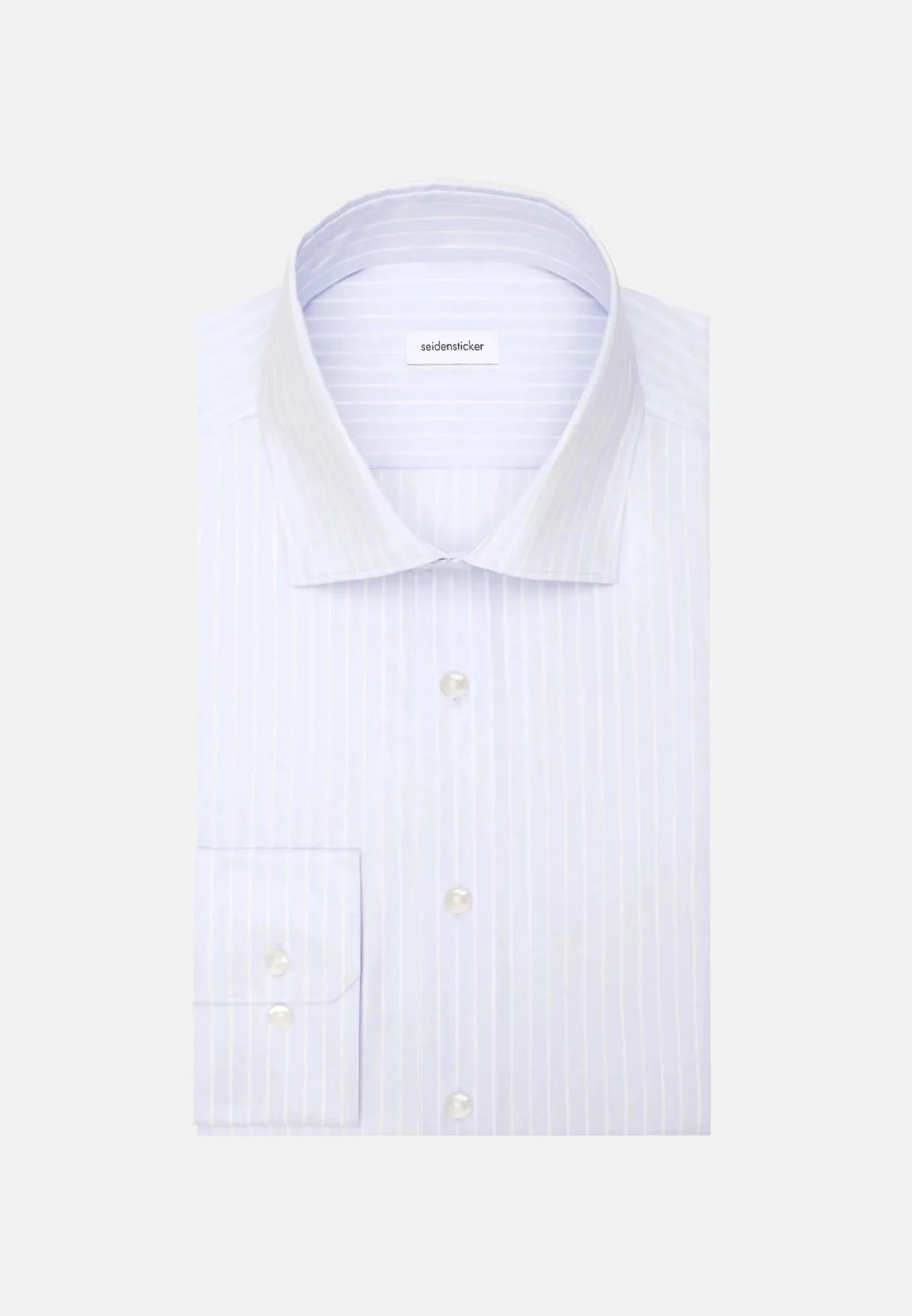 Seidensticker Slim Fit No Iron New Kent Striped Business Shirt Light Blue - 01.845435-10-37 - seidensticker.co.uk