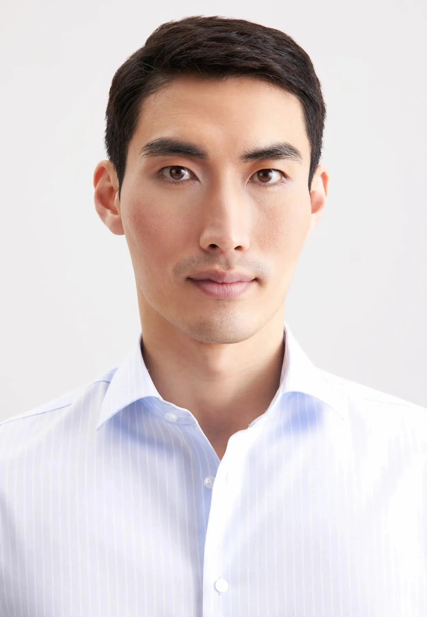 Seidensticker Slim Fit No Iron New Kent Striped Business Shirt Light Blue - 01.845435-10-37 - seidensticker.co.uk