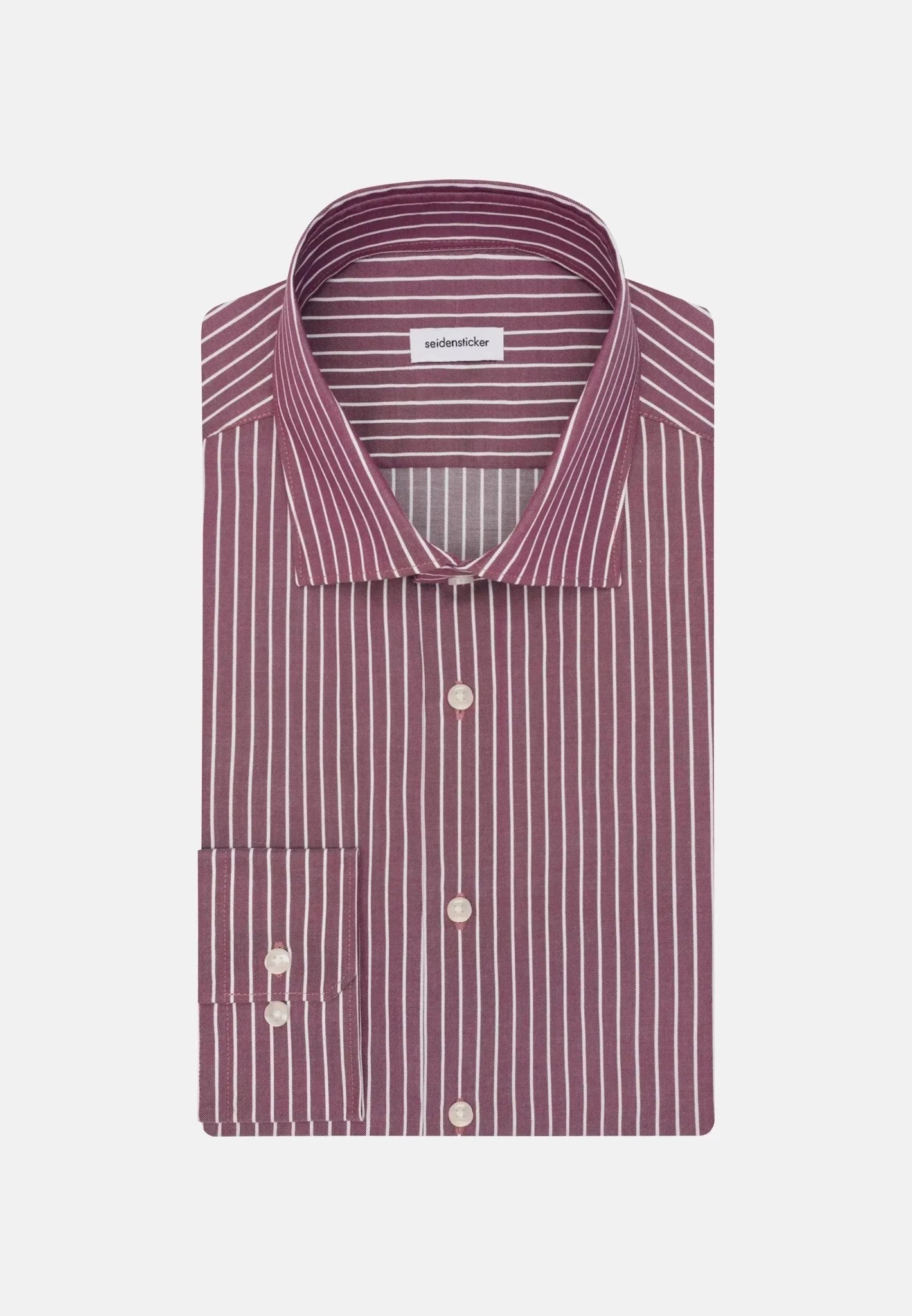 Seidensticker Slim Fit No Iron New Kent Striped Business Shirt Lilac - 01.845435-87-37 - seidensticker.co.uk