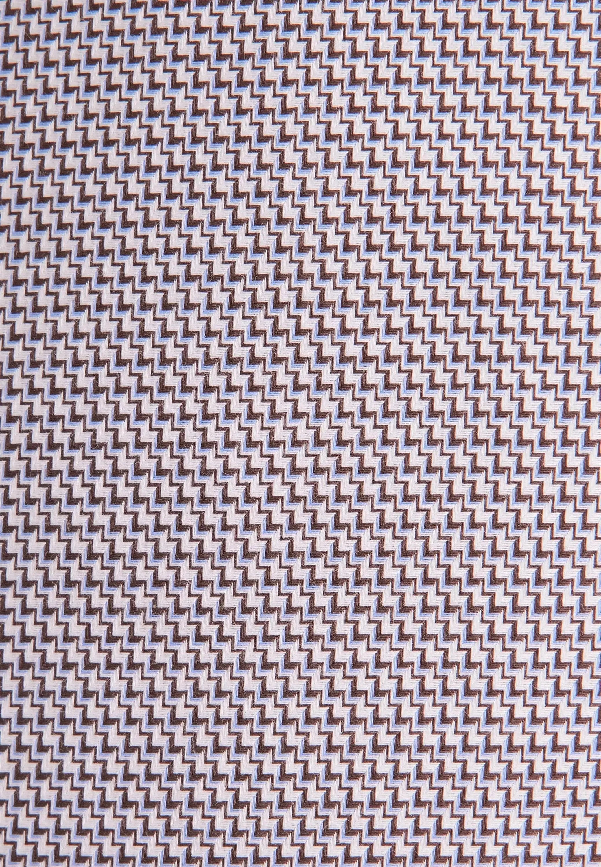 Slim Fit No Iron Spread Kent Structured Pattern Business Shirt Brown-seidensticker uk