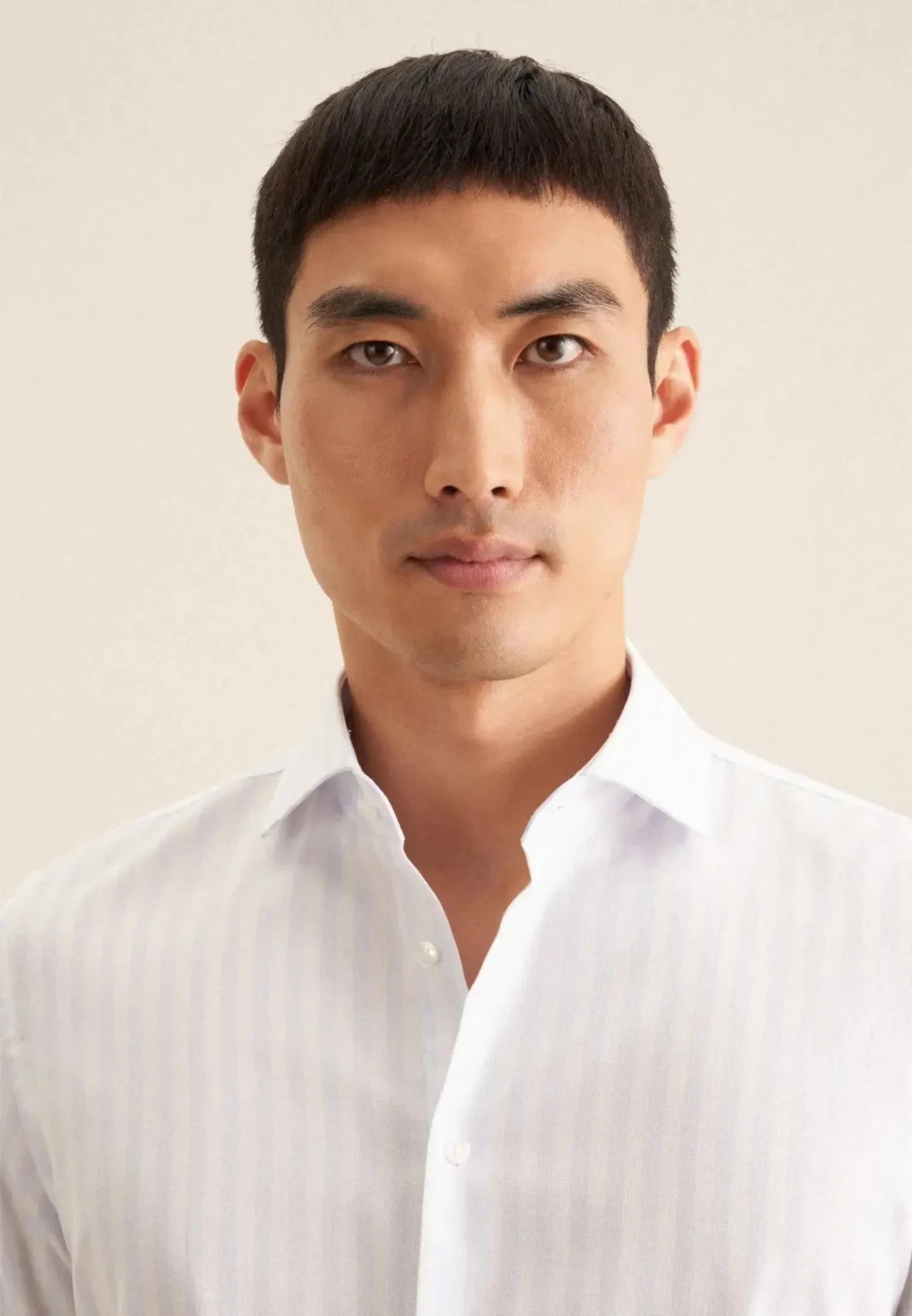 Seidensticker Slim Fit No Iron Spread Kent Structured Stripe Business Shirt Light Blue - 01.646087-10-37 - seidensticker.co.uk