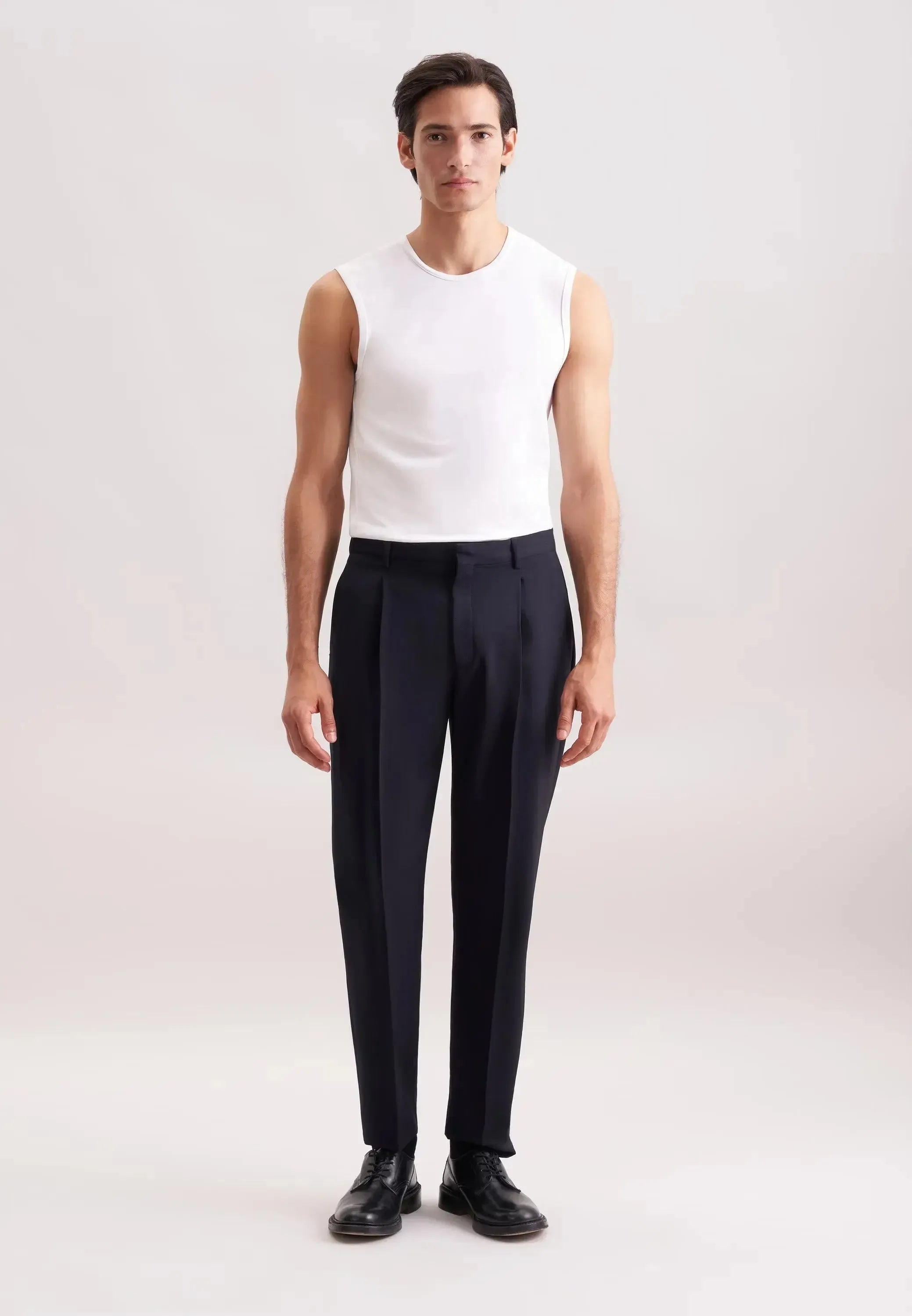 Stretch Cotton Vest White-seidensticker uk