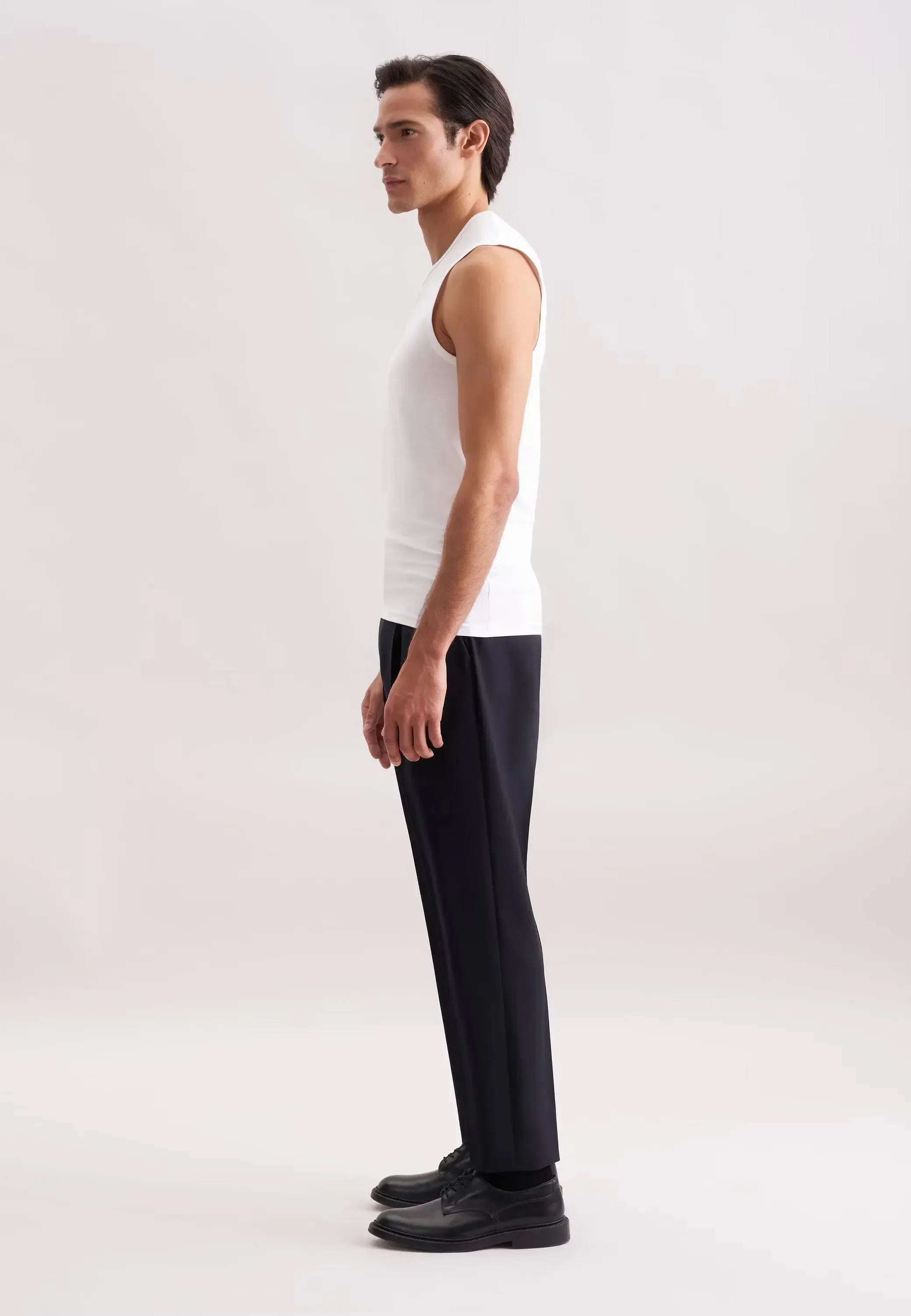 Stretch Cotton Vest White-seidensticker uk