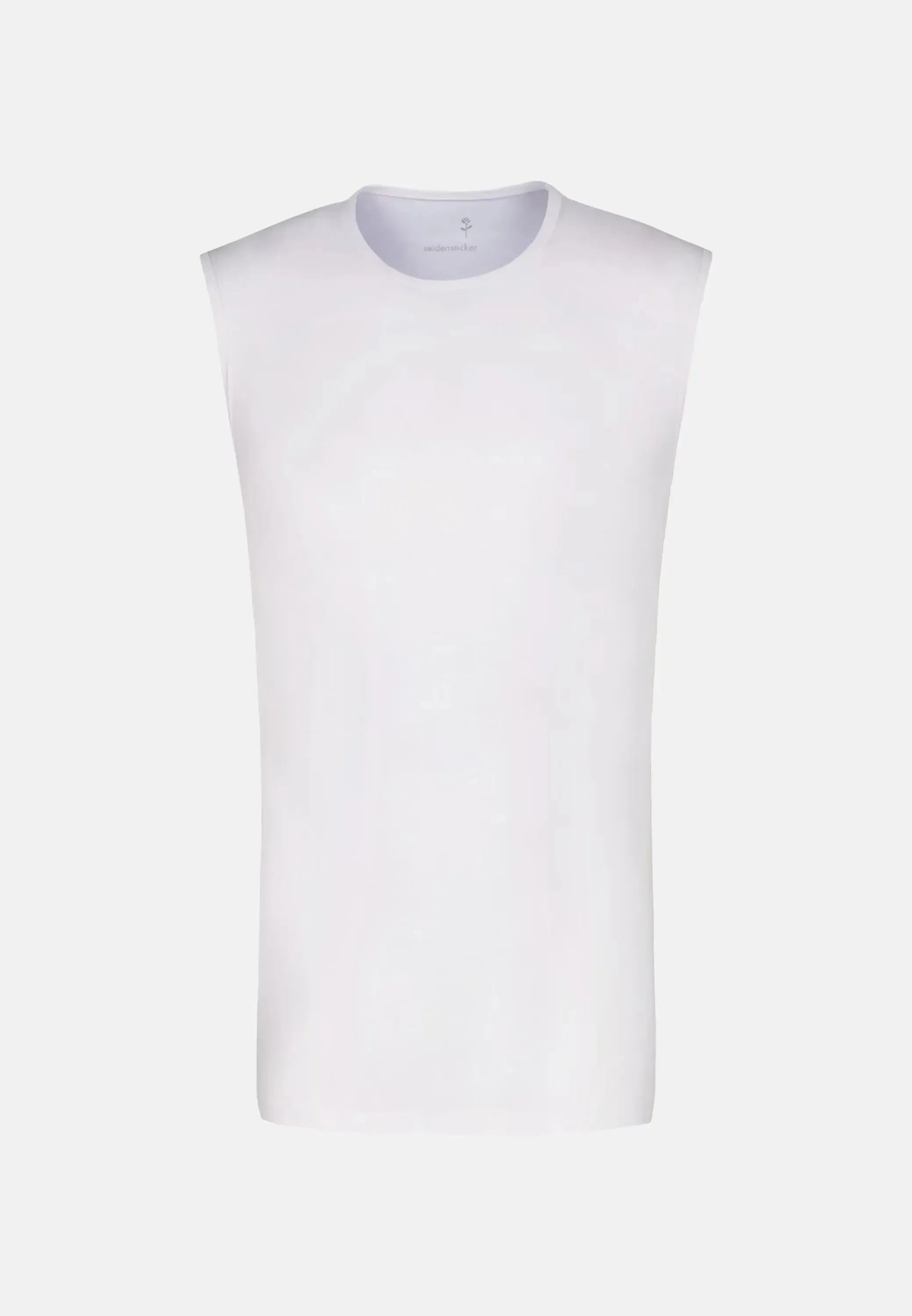 Stretch Cotton Vest White-seidensticker uk